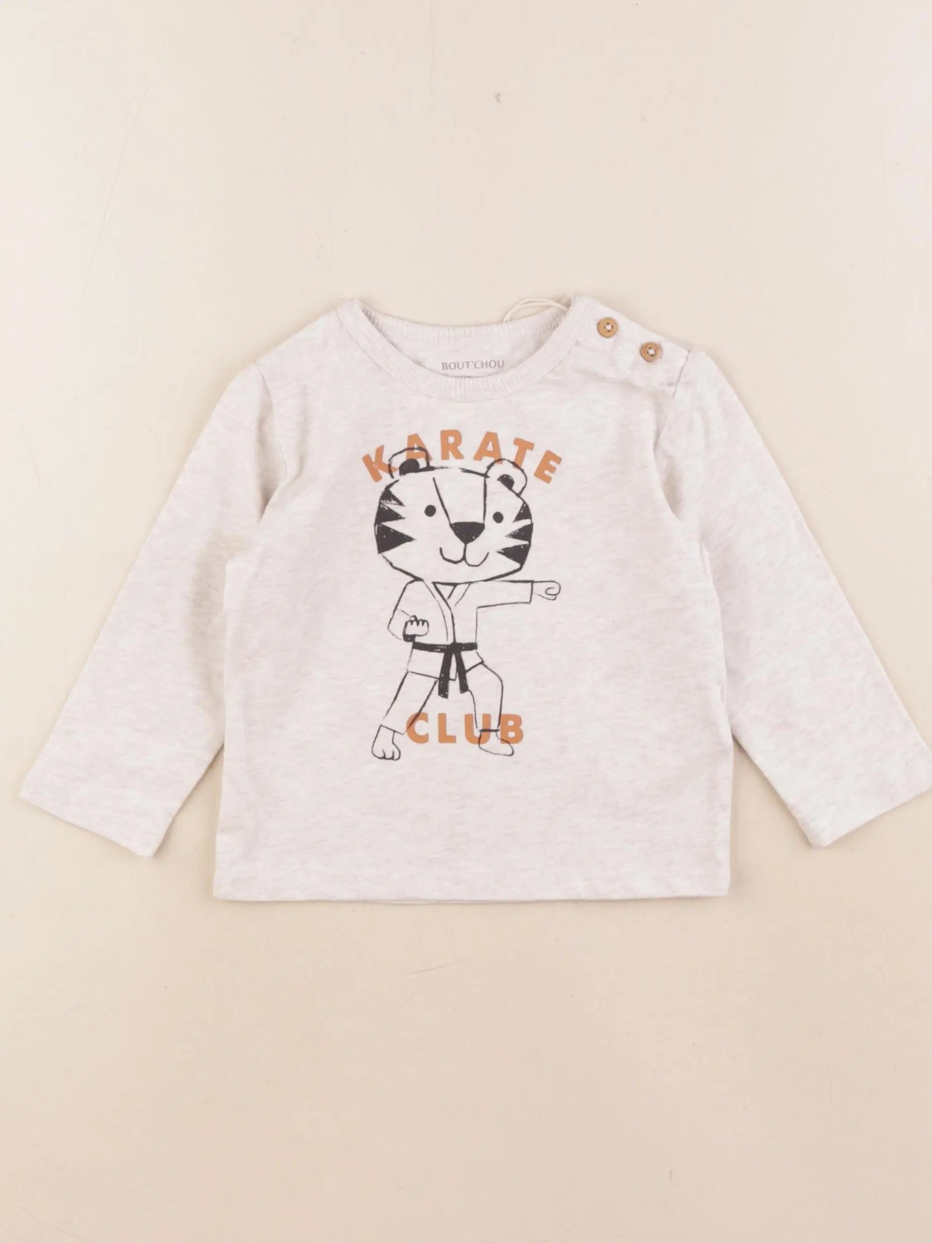 Boutchou - tee-shirt beige - 12 mois