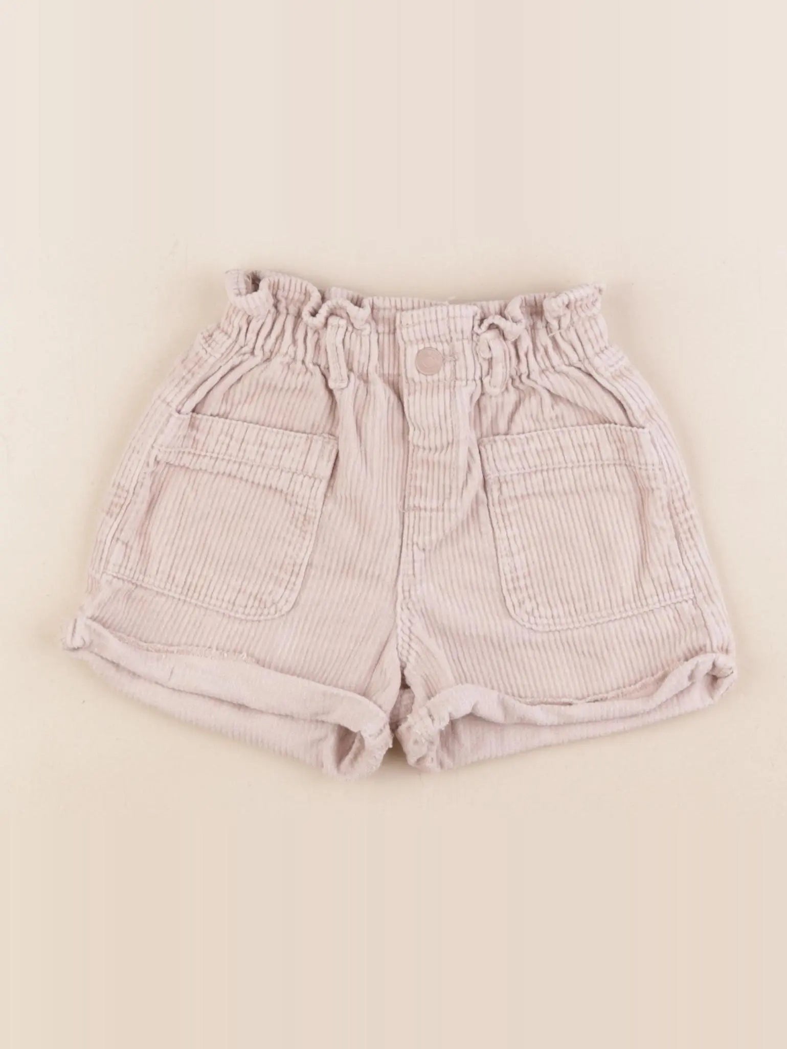 Zara - short beige - 12/18 mois