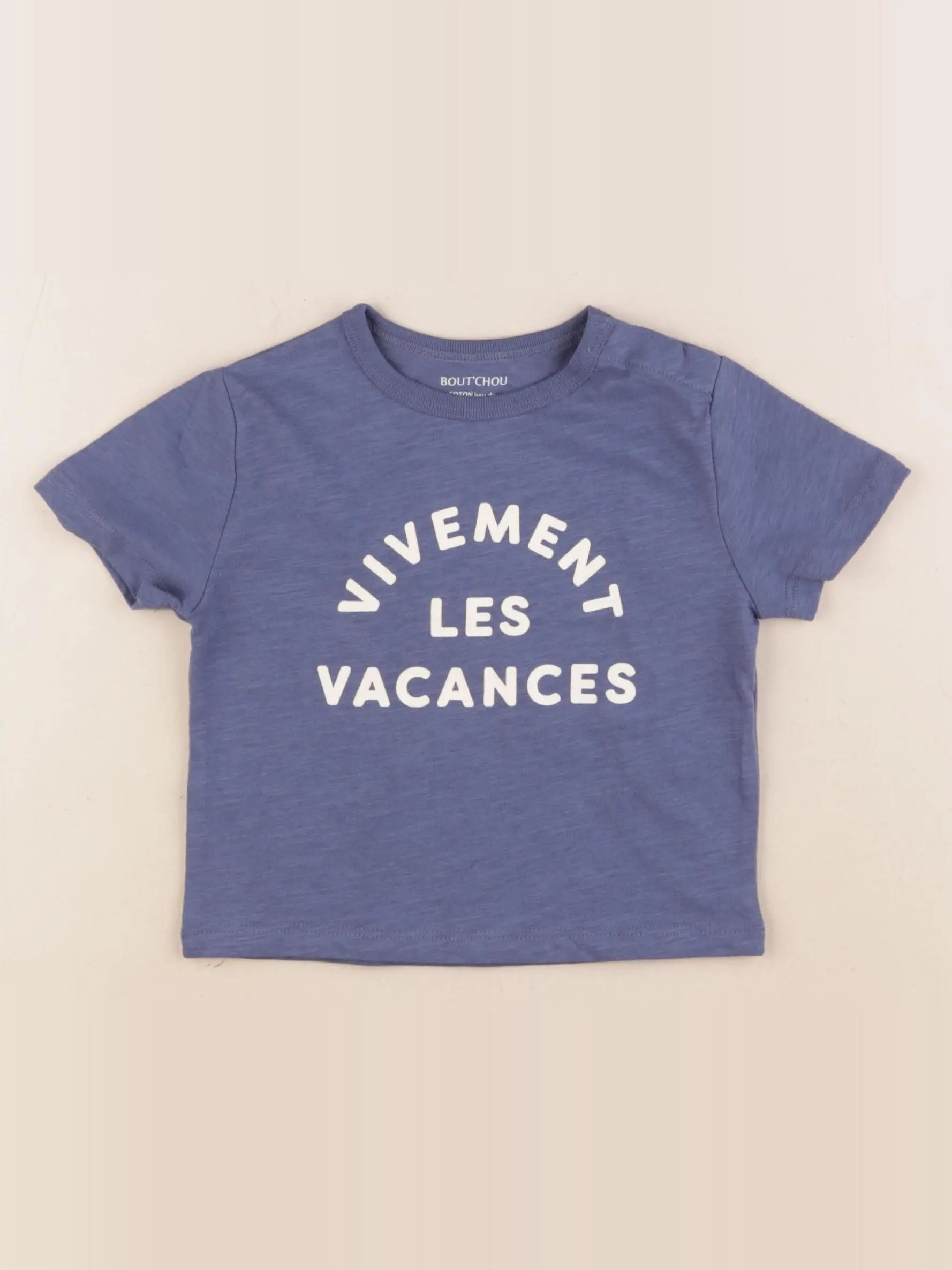 Boutchou - tee-shirt bleu - 12 mois