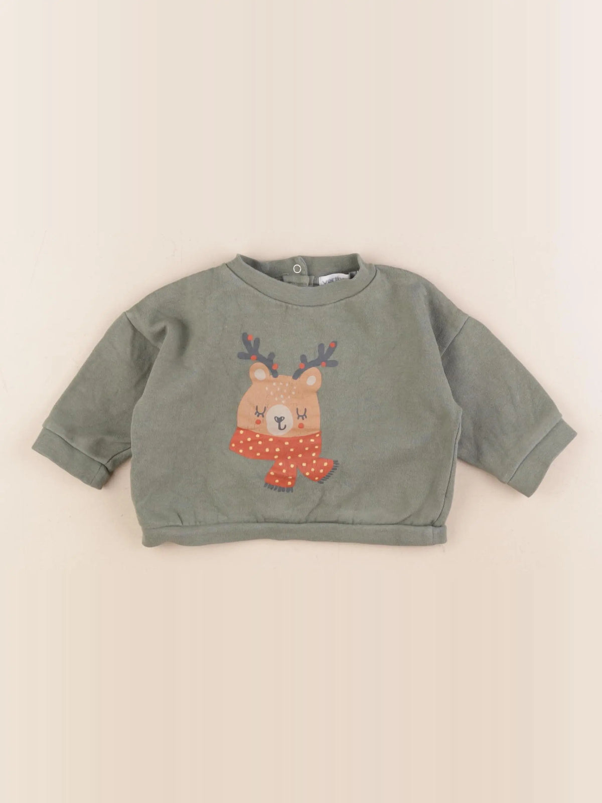 Vertbaudet - sweat vert - 6 mois