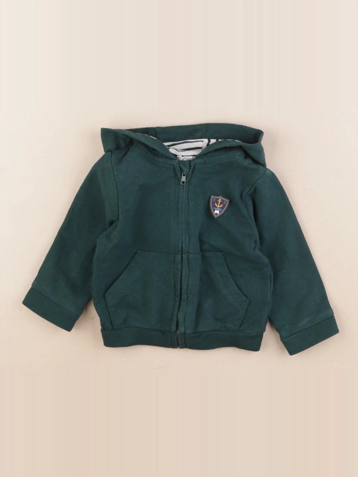 Vertbaudet - sweat vert - 6 mois