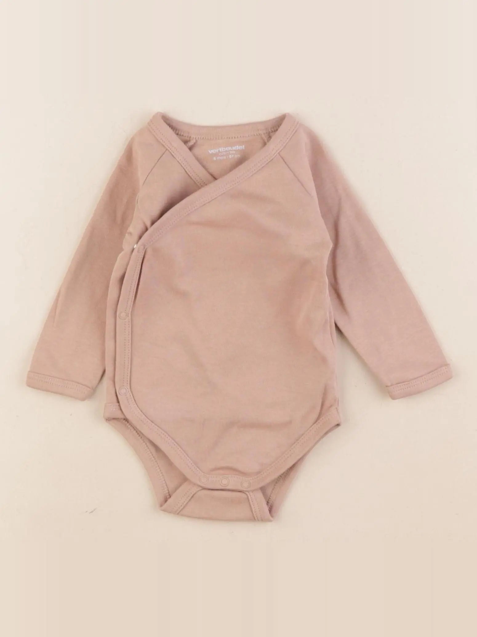 Vertbaudet - body marron - 6 mois