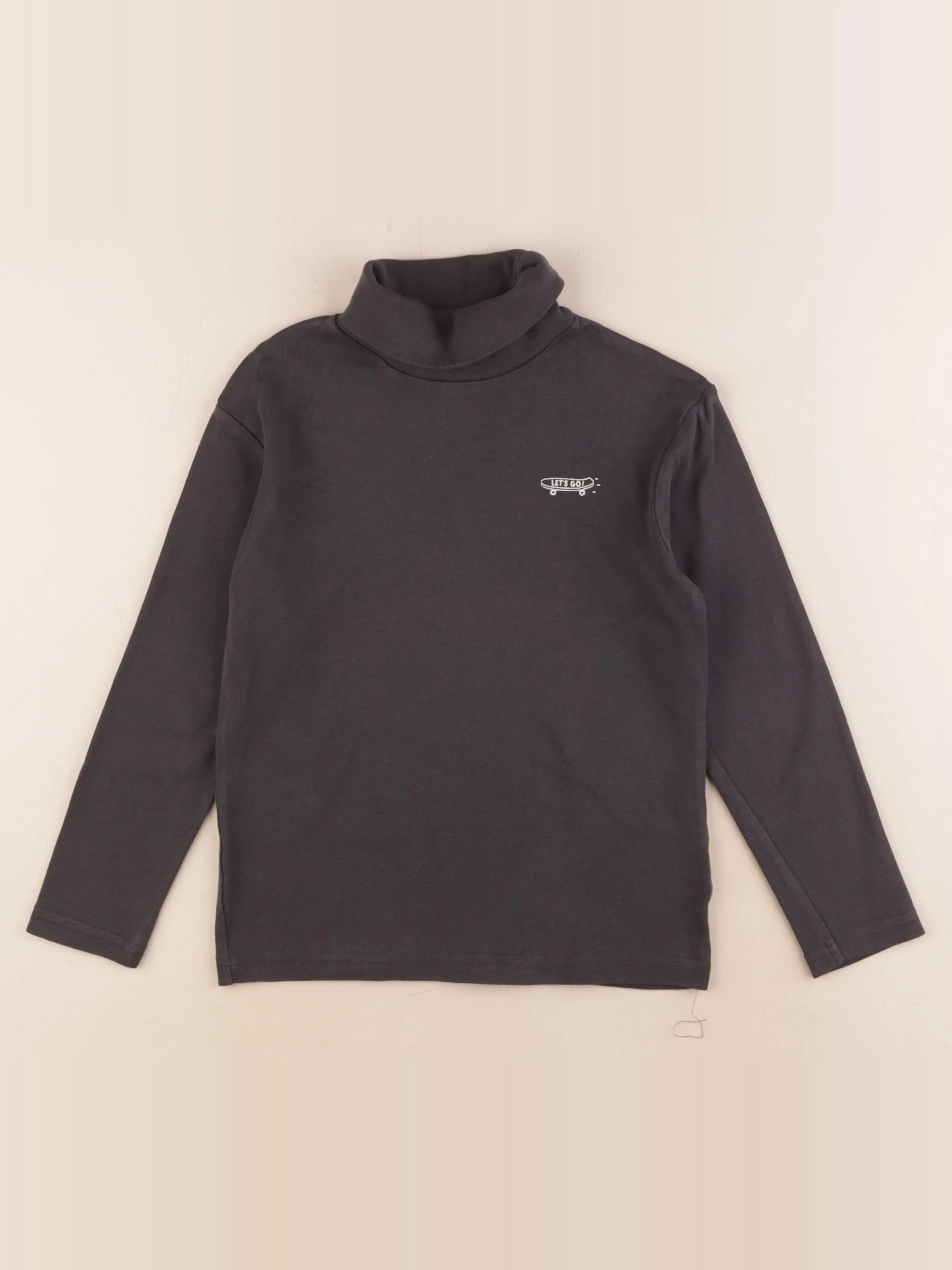 Vertbaudet - sous-pull gris - 8 ans