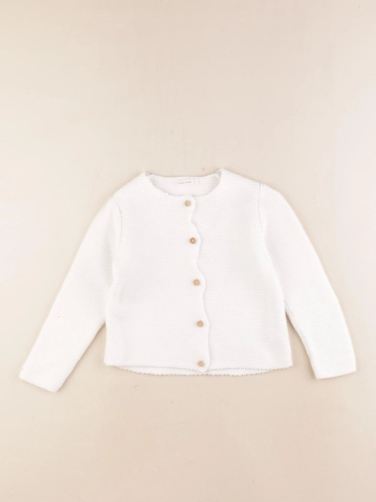 Monoprix - gilet blanc - 4 ans
