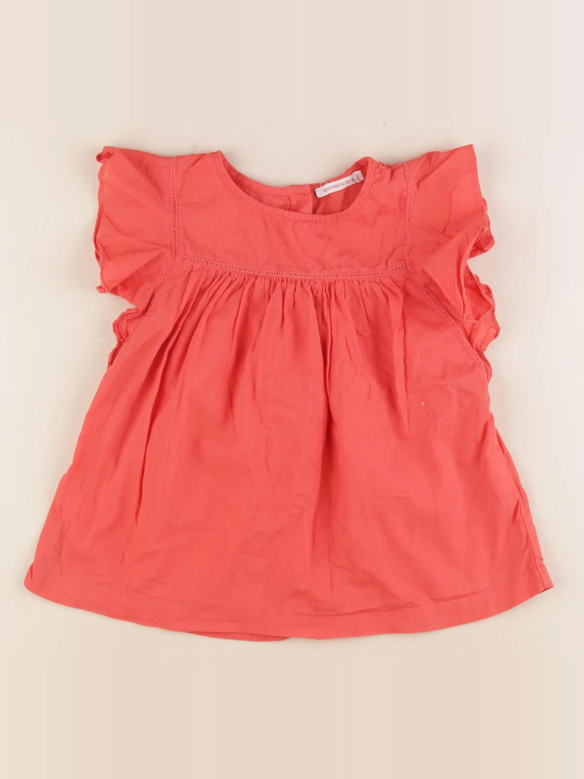 Monoprix - blouse rouge - 6 ans