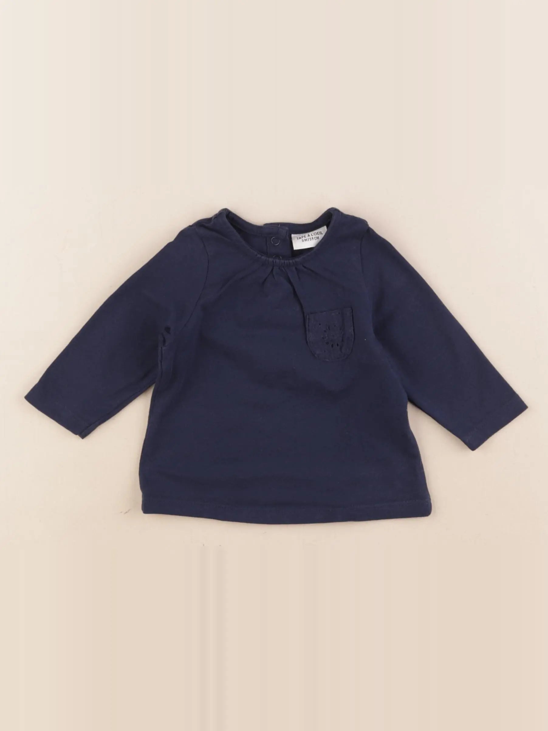 Tape à l'oeil - tee-shirt bleu - 3 mois