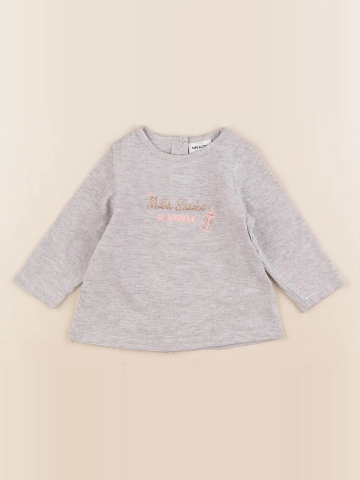 Tape à l'oeil - tee-shirt gris, or - 6 mois