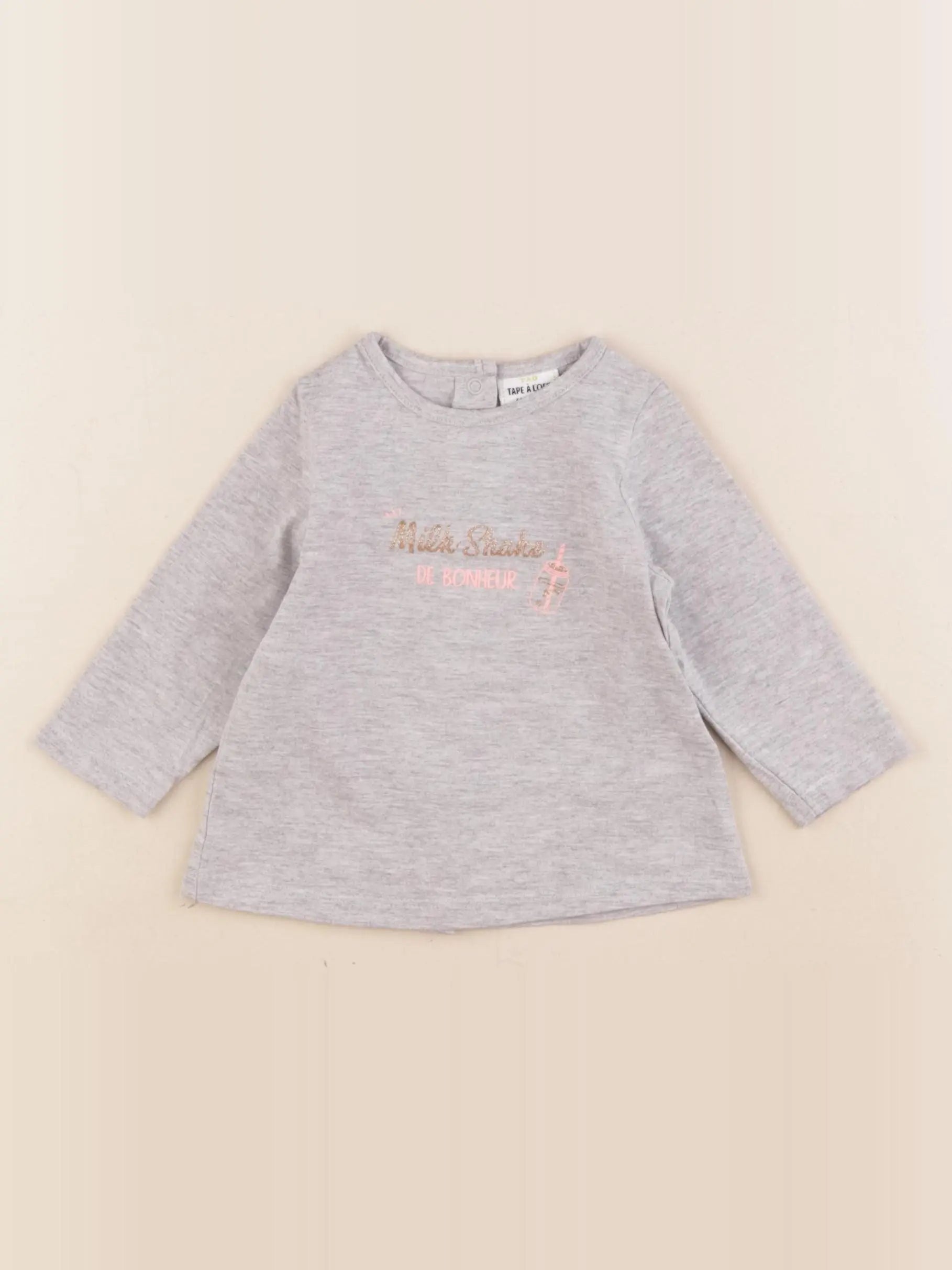 Tape à l'oeil - tee-shirt gris, or - 6 mois