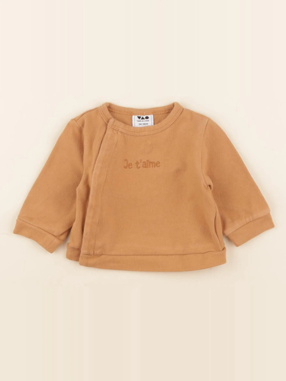 Tape à l'oeil - sweat marron - 3 mois