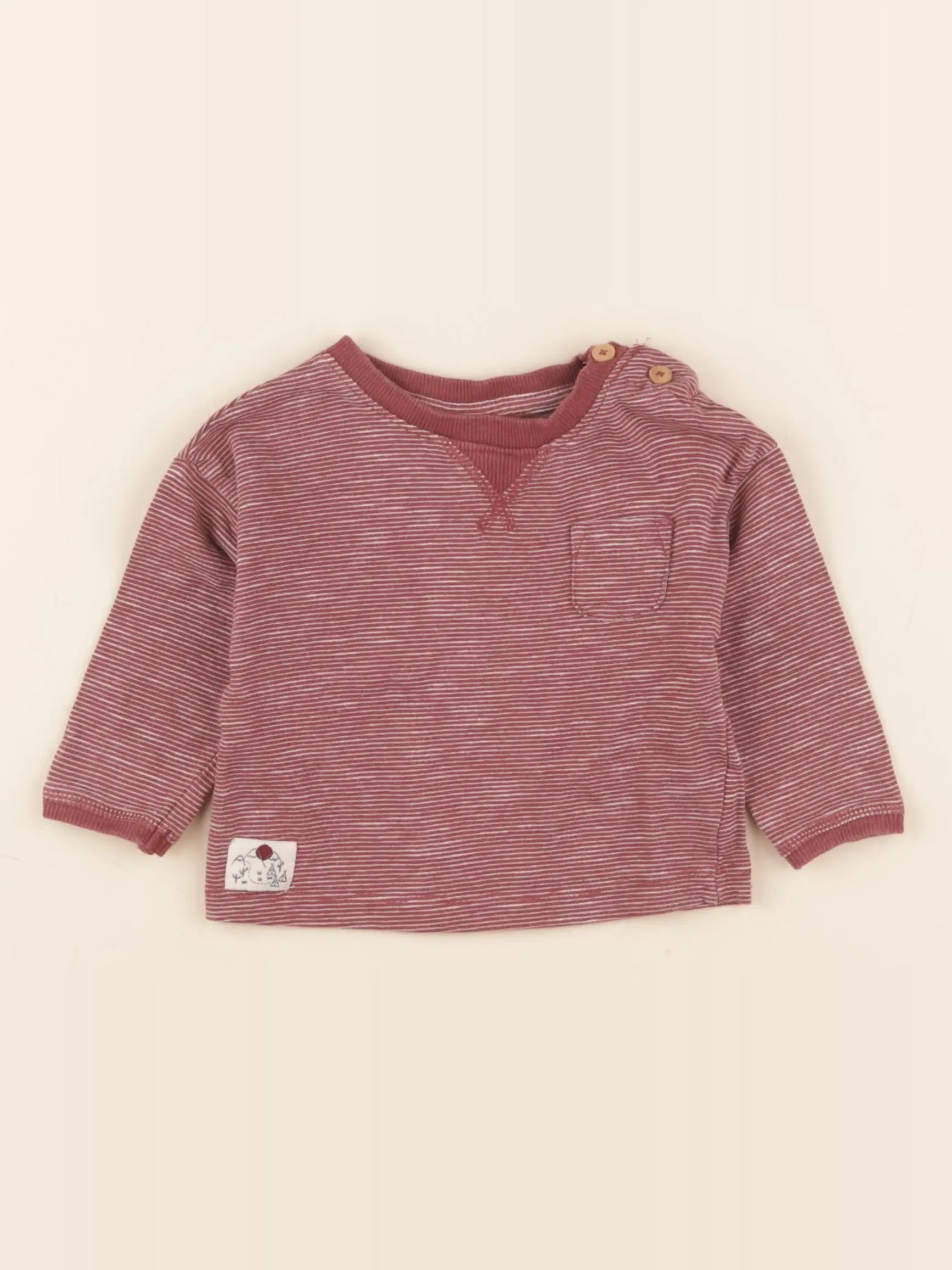 Tape à l'oeil - tee-shirt blanc, rouge - 3 mois