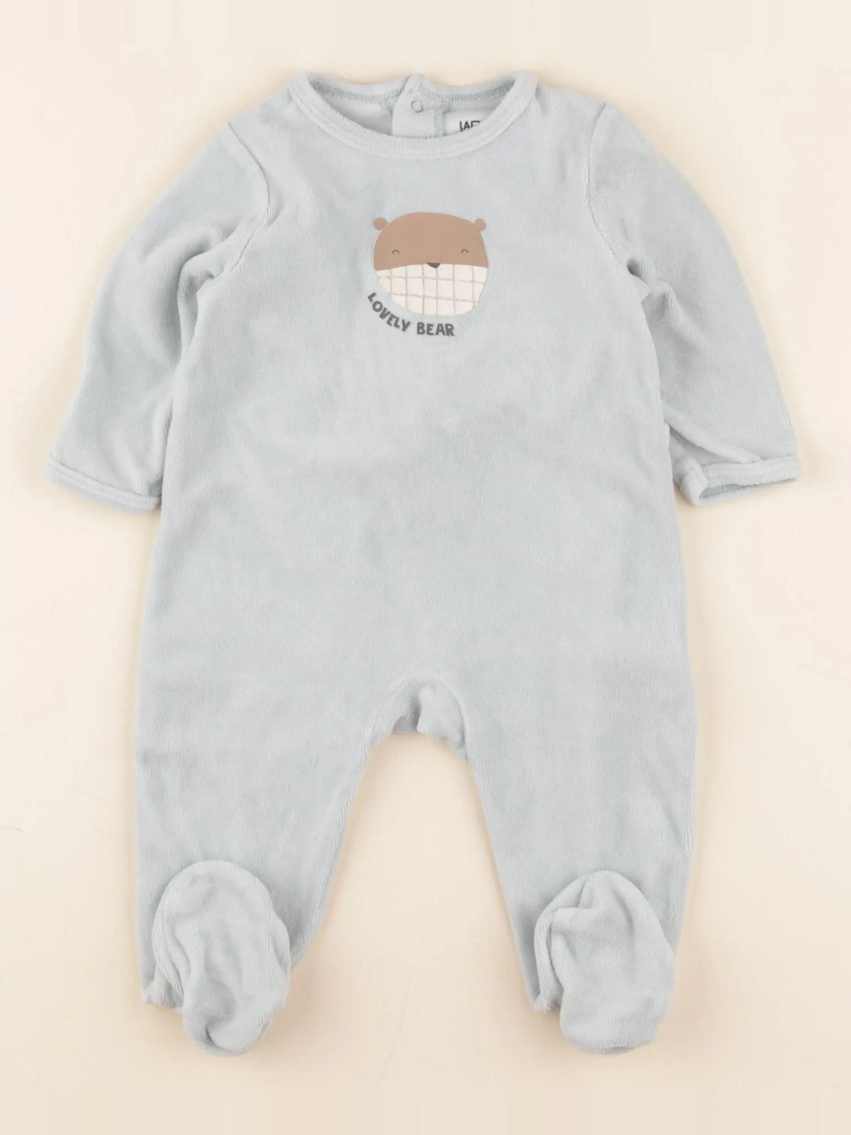 La Redoute - pyjama velours bleu - 9 mois
