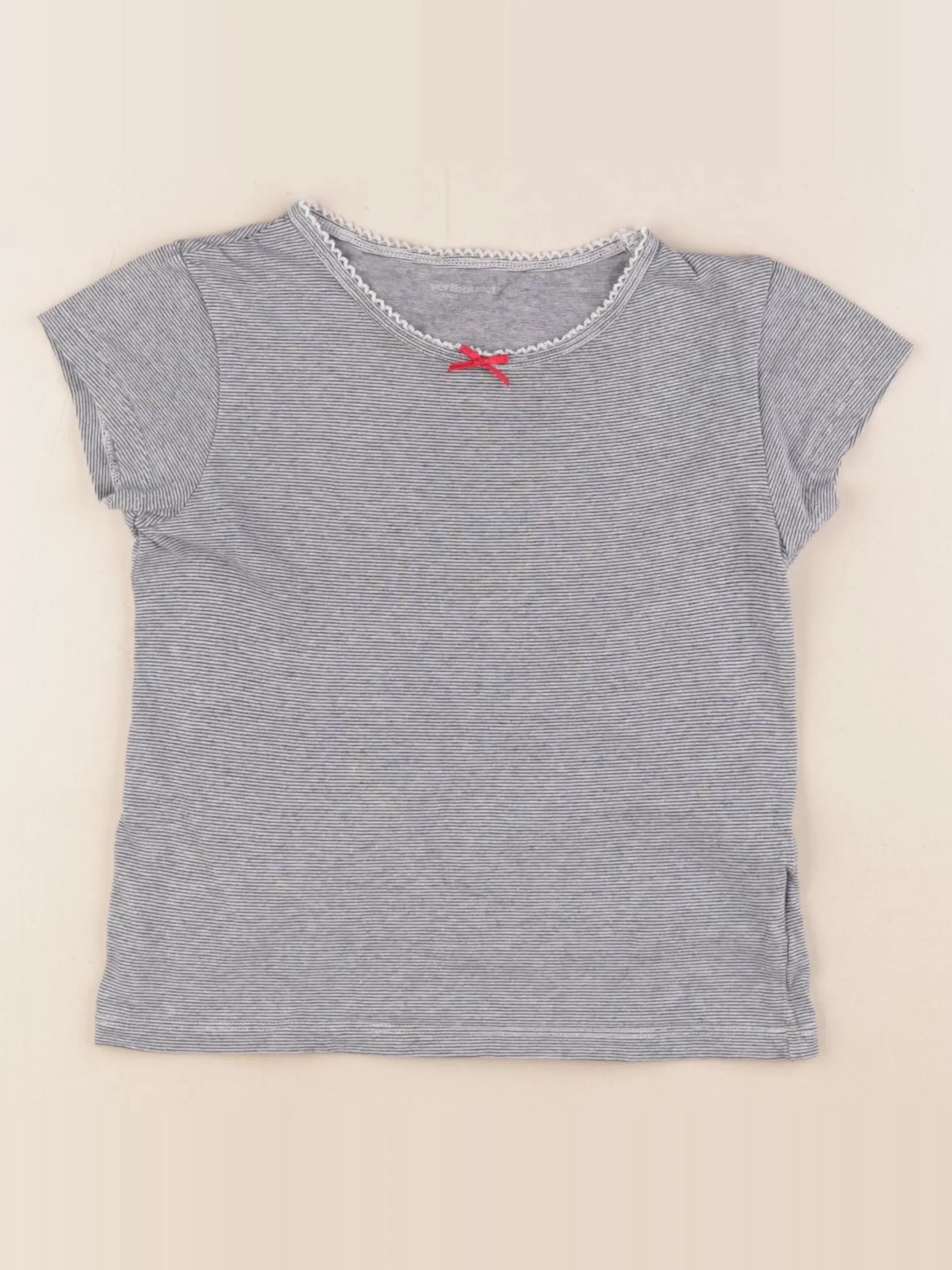 Vertbaudet - maillot de corps blanc, bleu - 8 ans