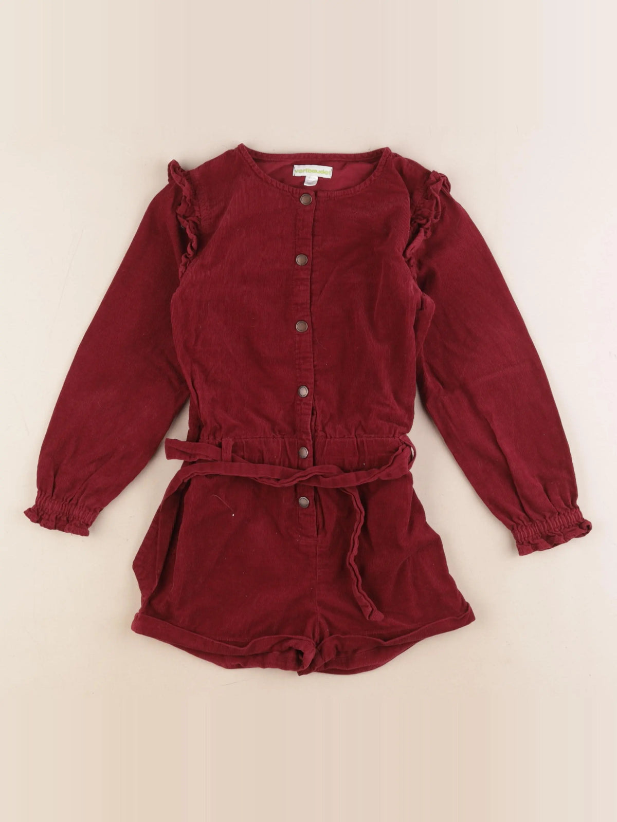 Vertbaudet - salopette rouge - 7 ans