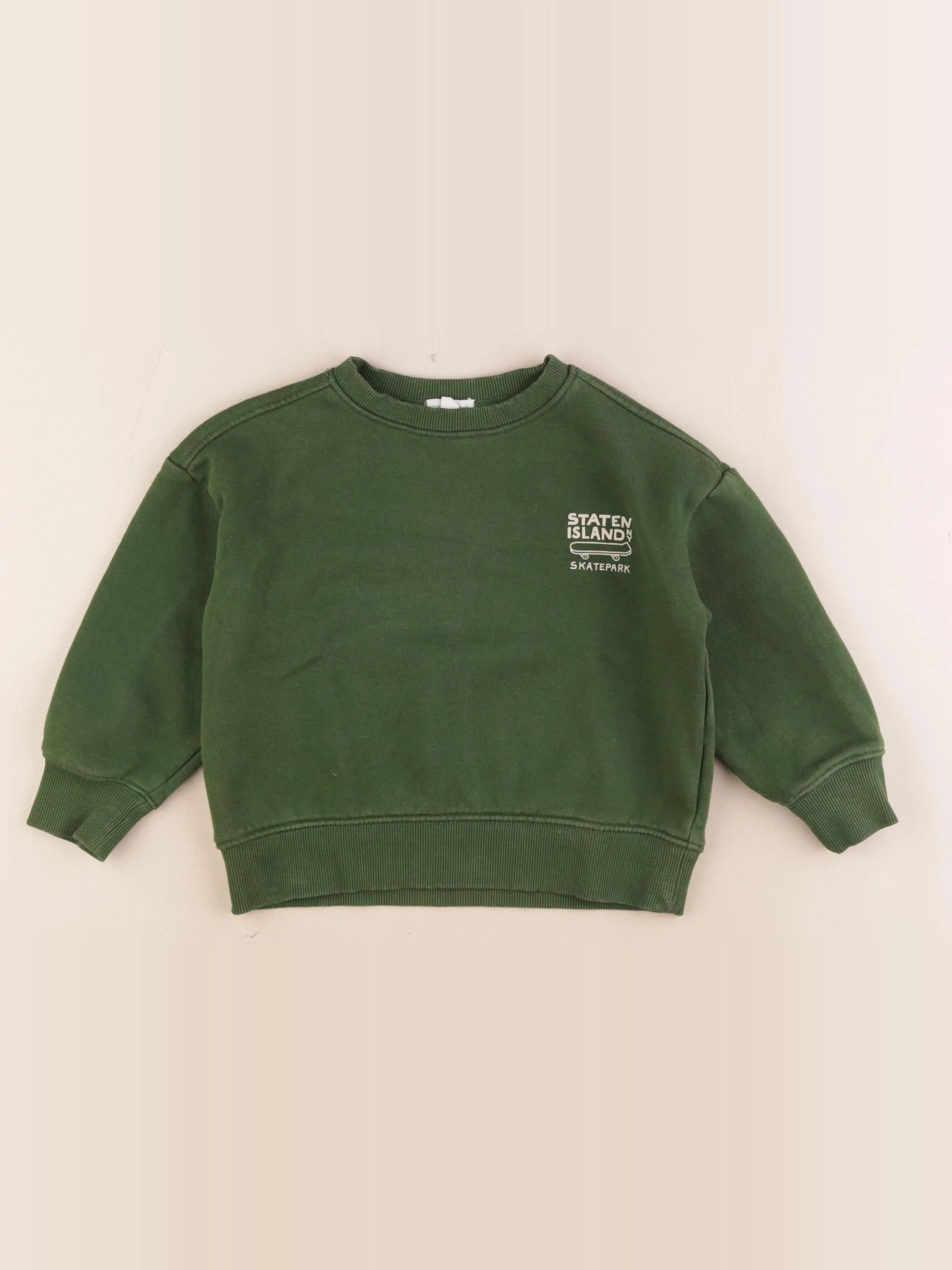 Vertbaudet - sweat vert - 4 ans