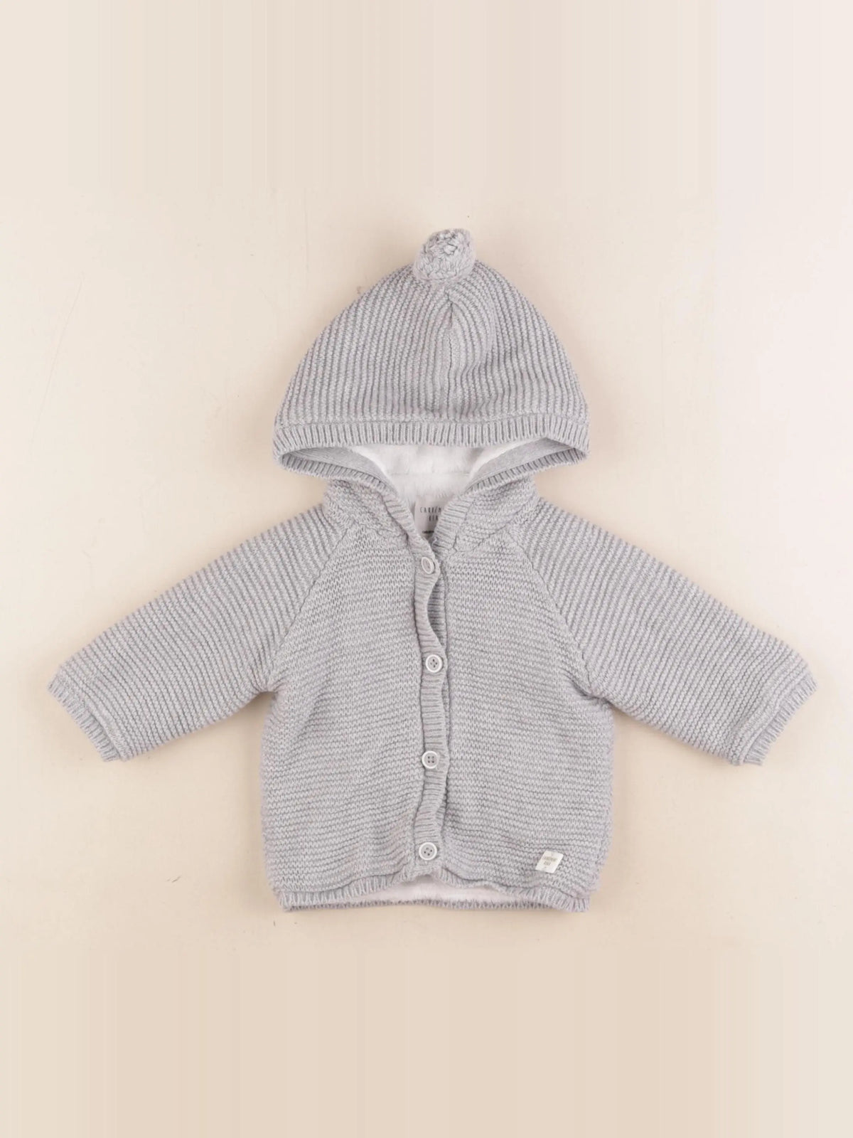 Carrément Beau - gilet gris - 3 mois