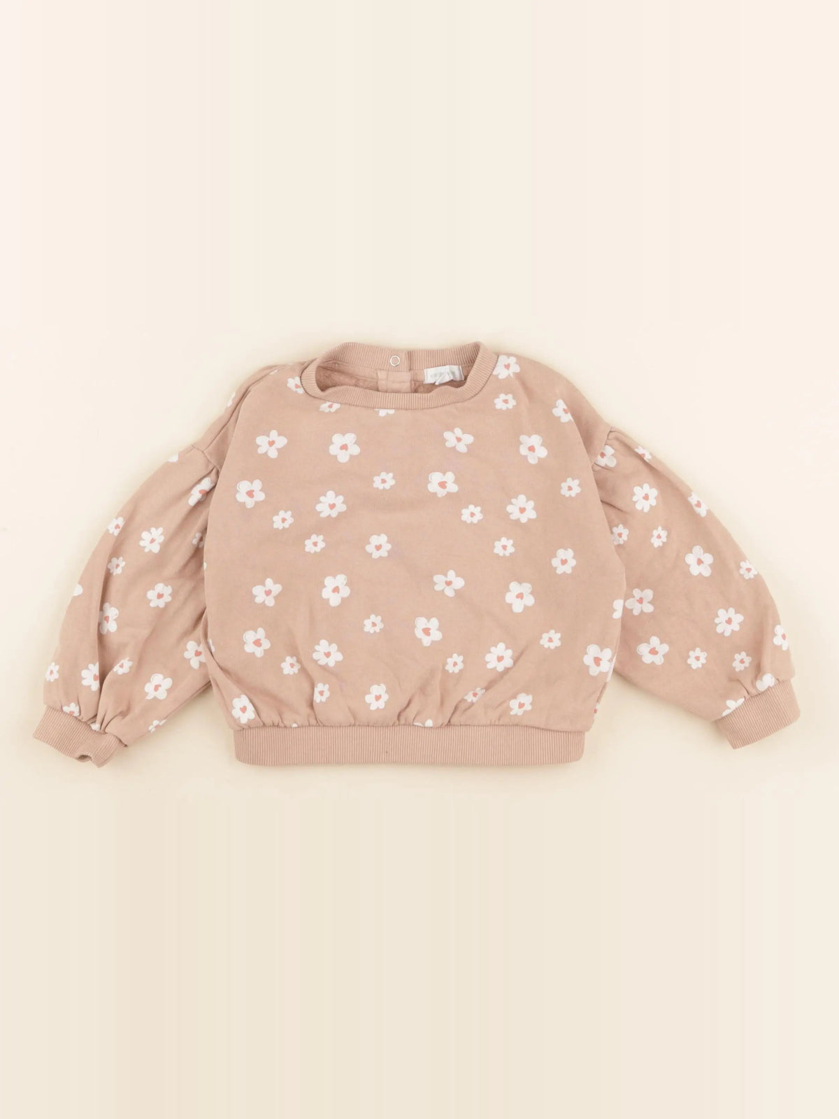 Vertbaudet - sweat beige - 24 mois