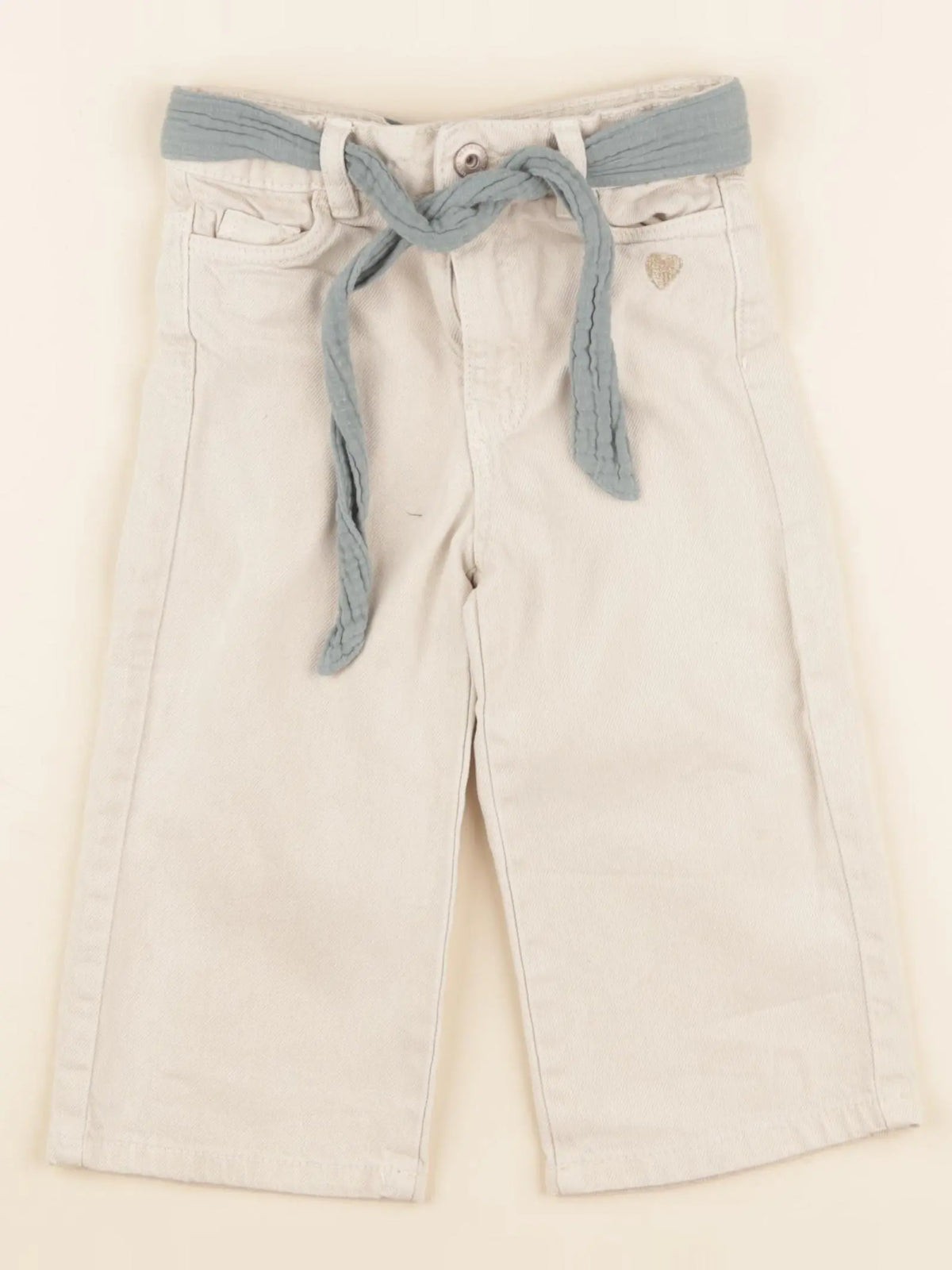 Vertbaudet - jean beige - 2 ans