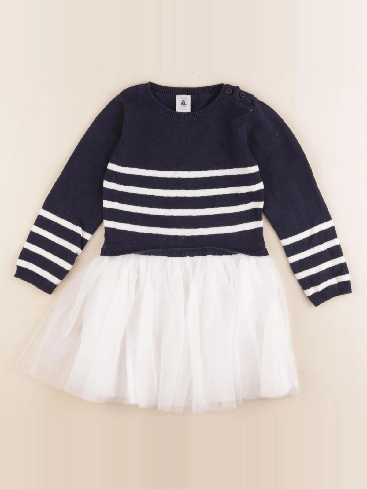 Petit Bateau - robe bleu - 36 mois