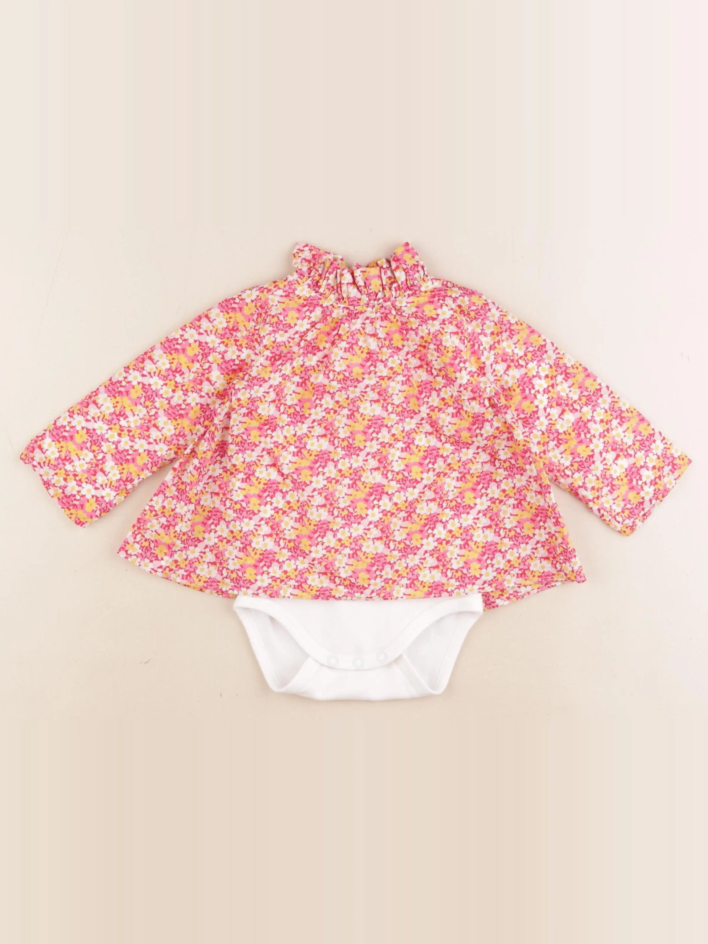 Jacadi - body blouse rose - 12 mois