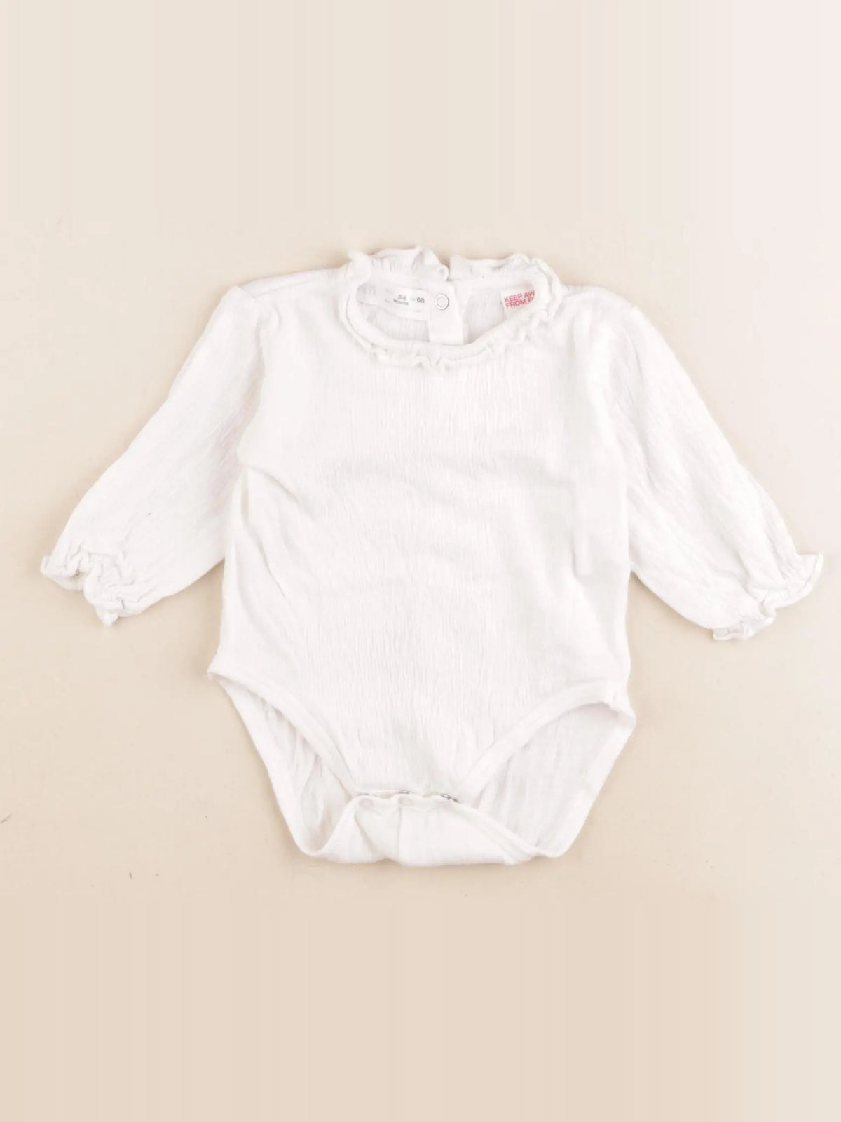 Zara - body à col blanc - 3/6 mois