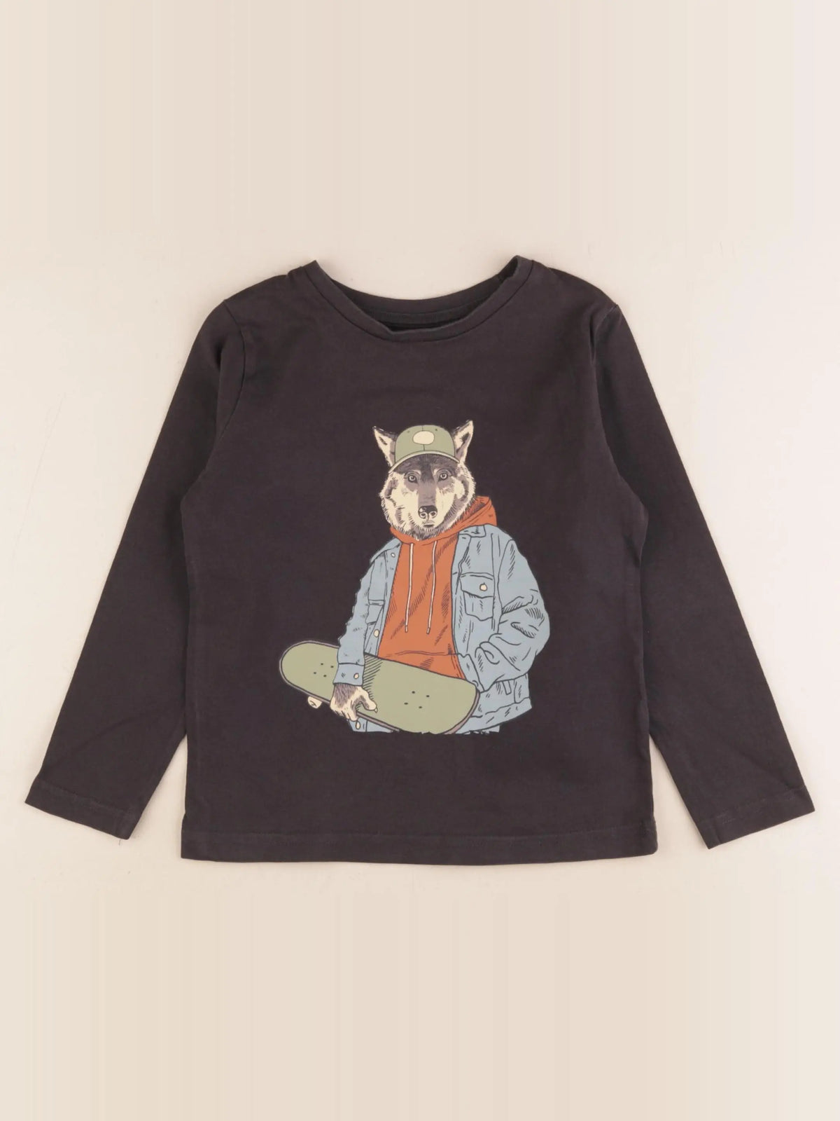Vertbaudet - tee-shirt noir - 4 ans