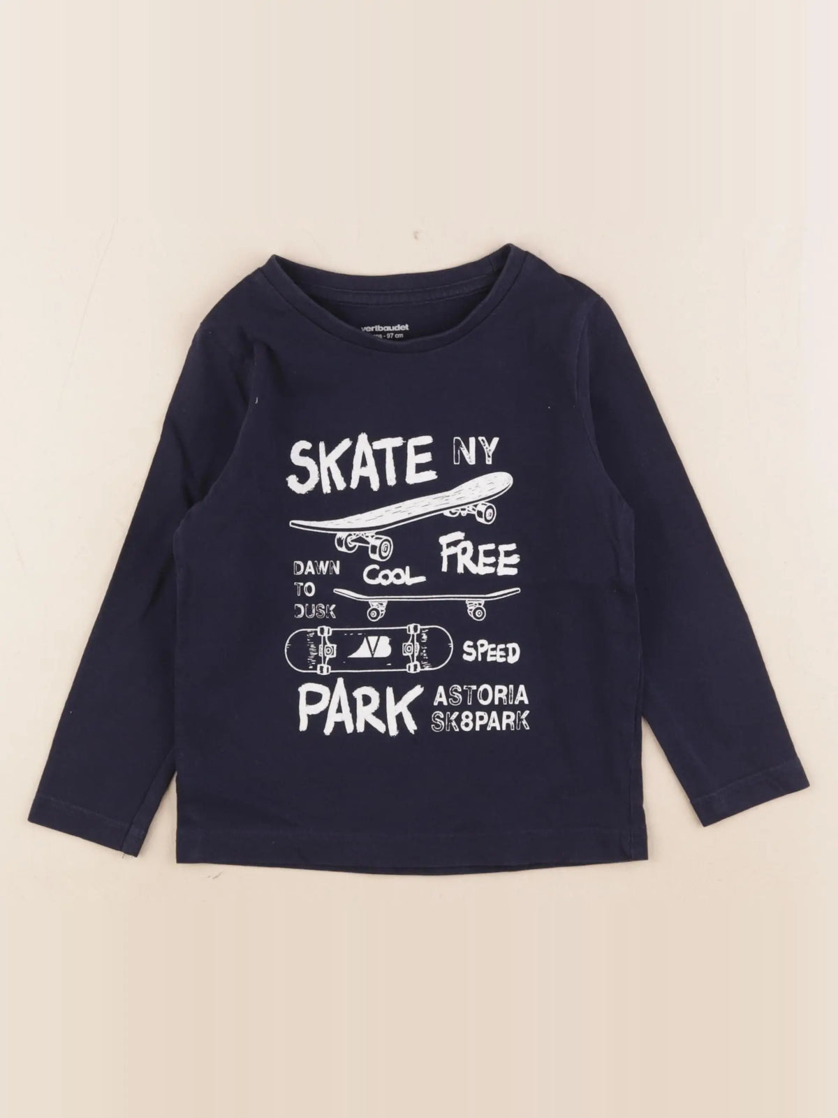 Vertbaudet - tee-shirt bleu - 3 ans