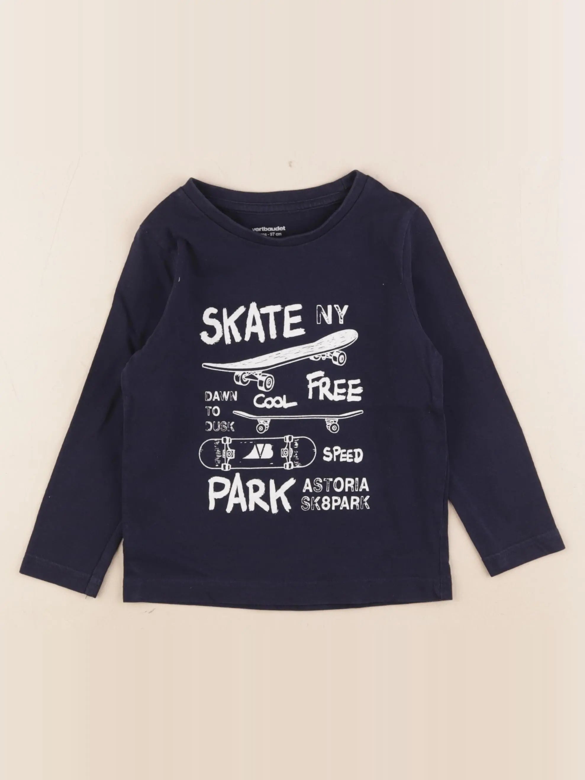 Vertbaudet - tee-shirt bleu - 3 ans