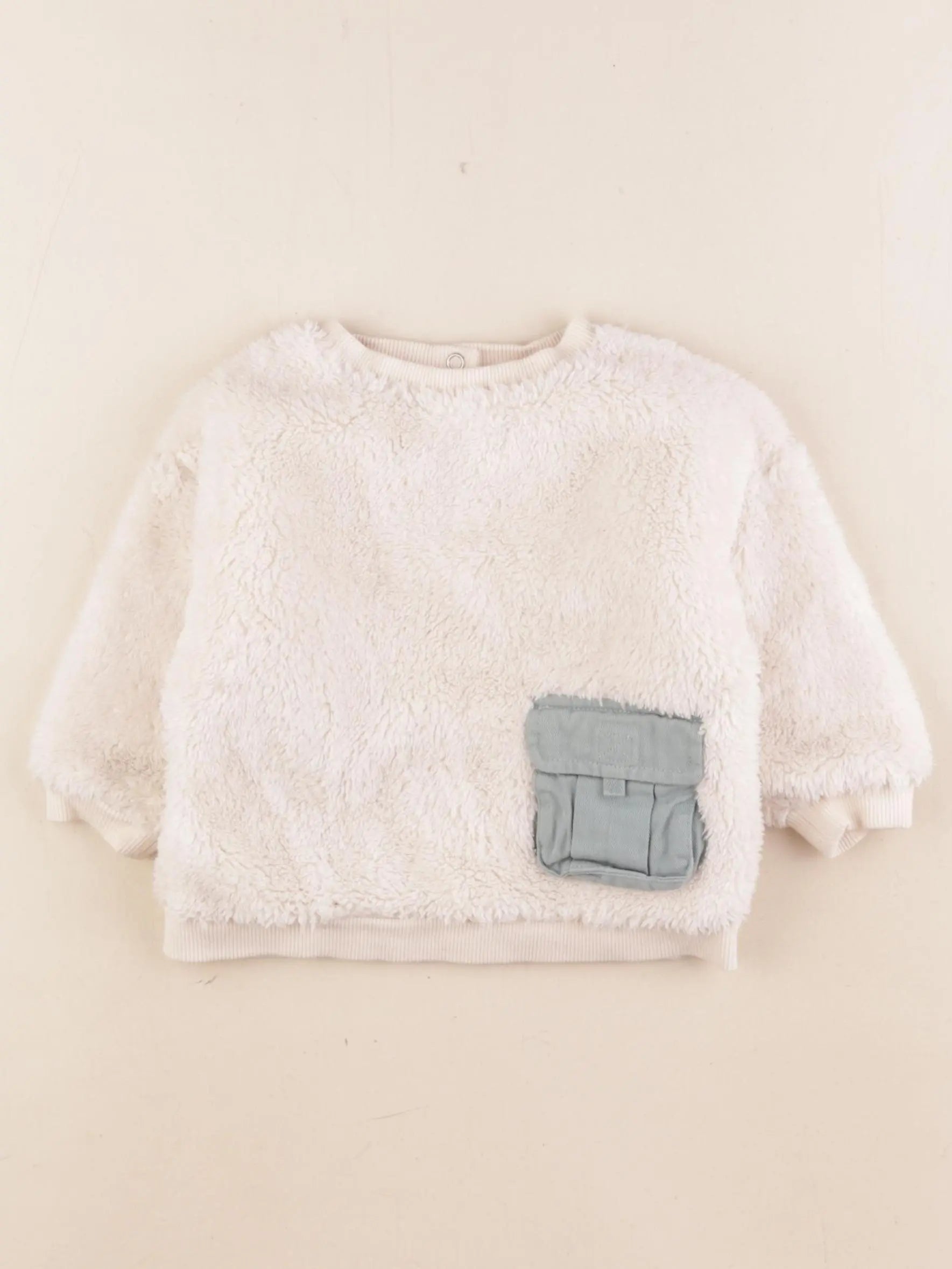 Vertbaudet - sweat beige - 12 mois