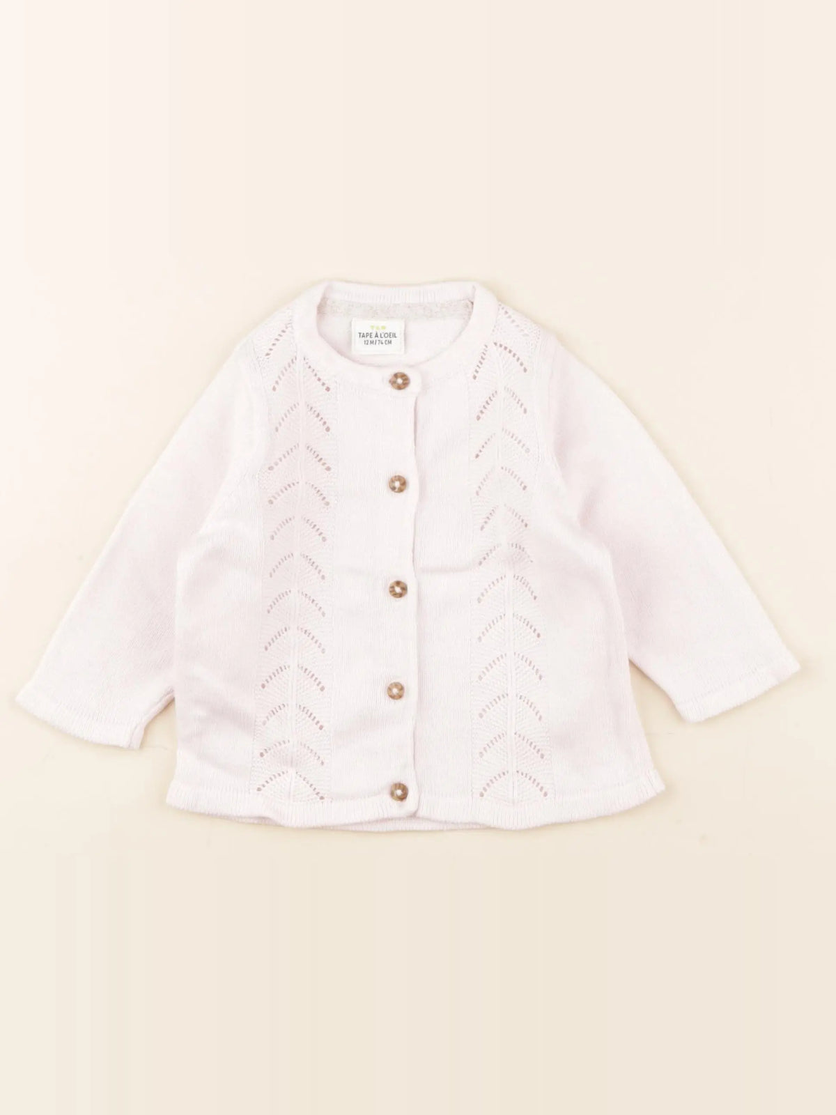 Tape à l'oeil - gilet rose - 12 mois