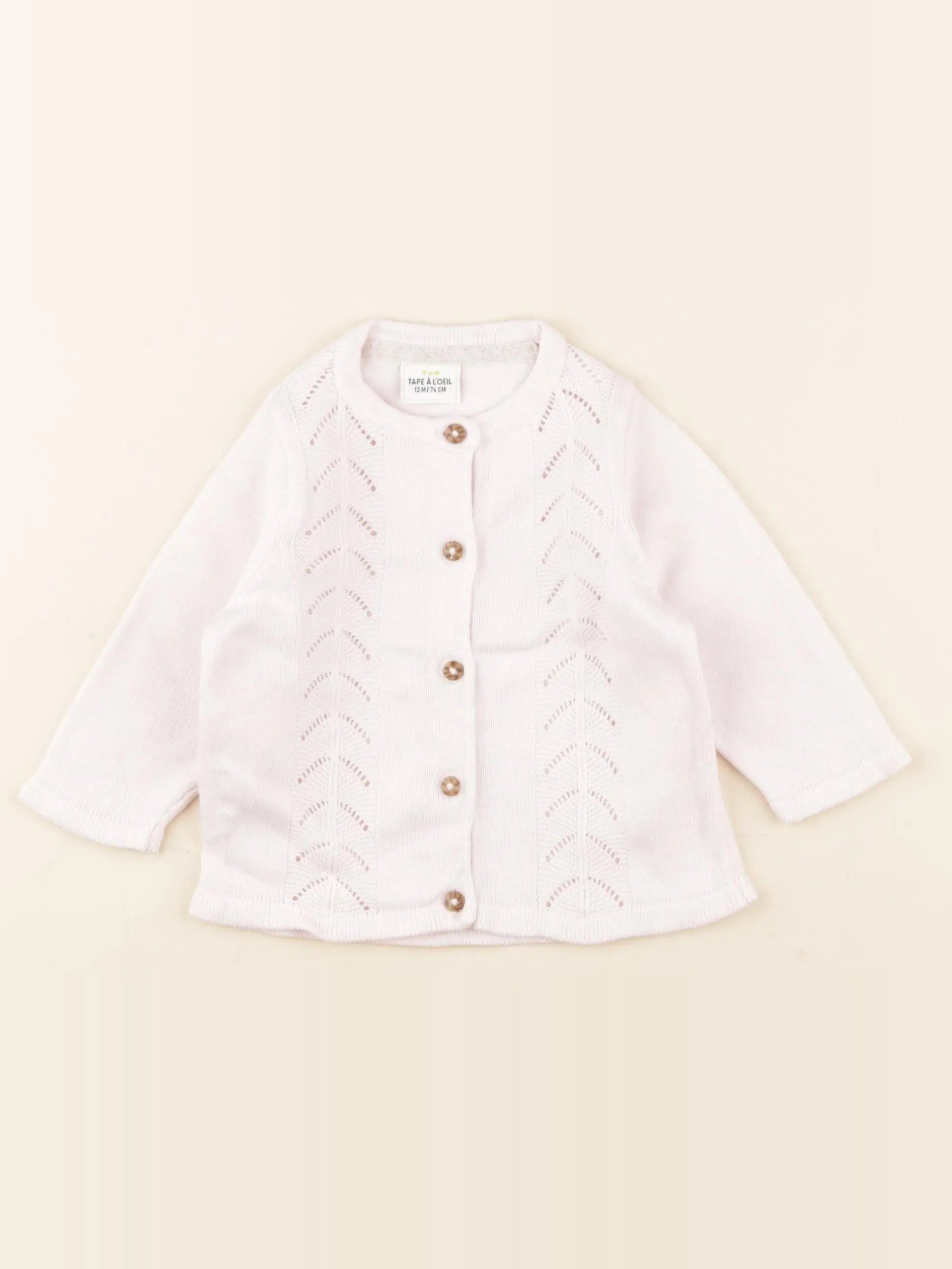 Tape à l'oeil - gilet rose - 12 mois