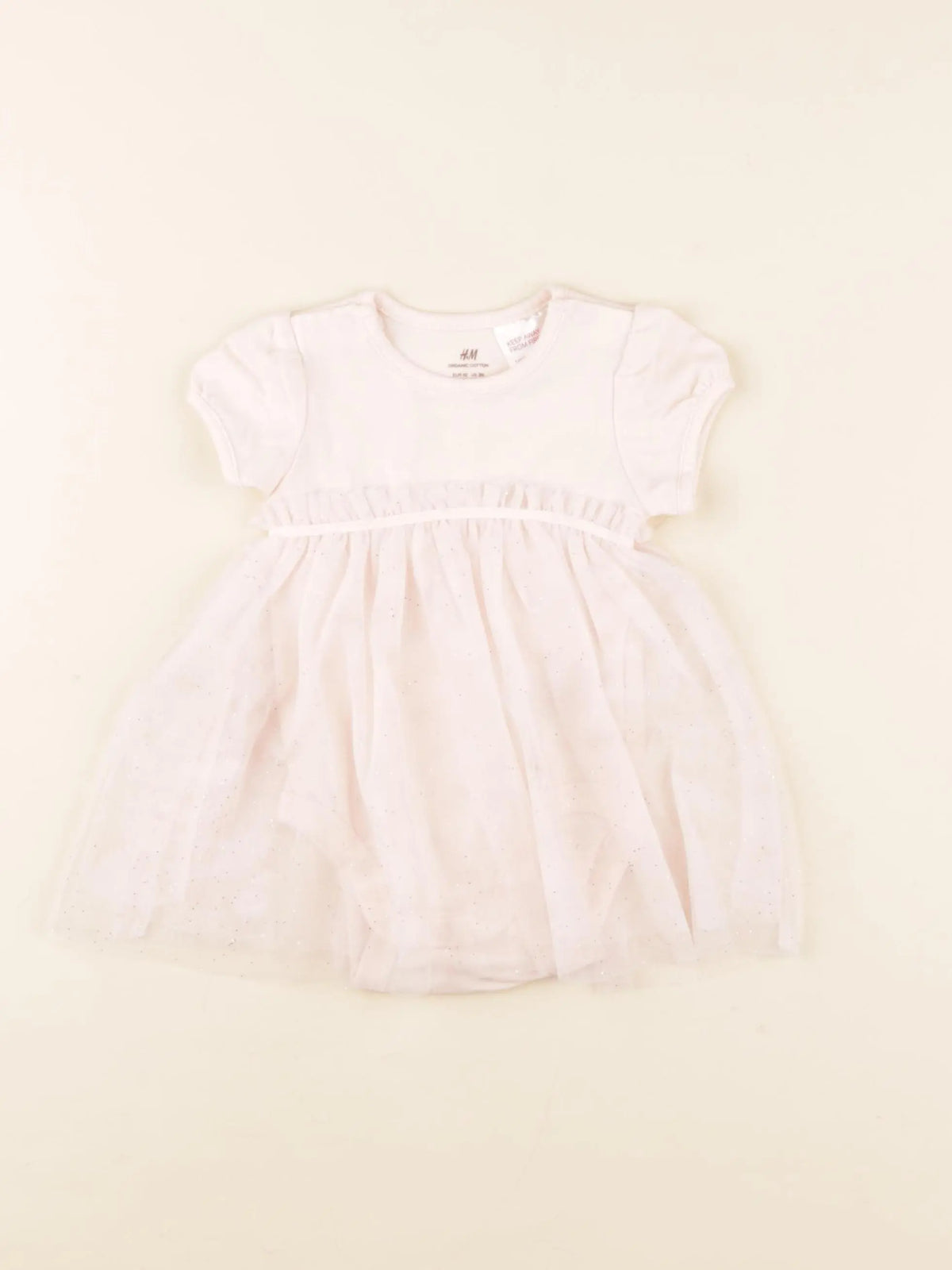 H&M - body robe rose, or - 2/4 mois
