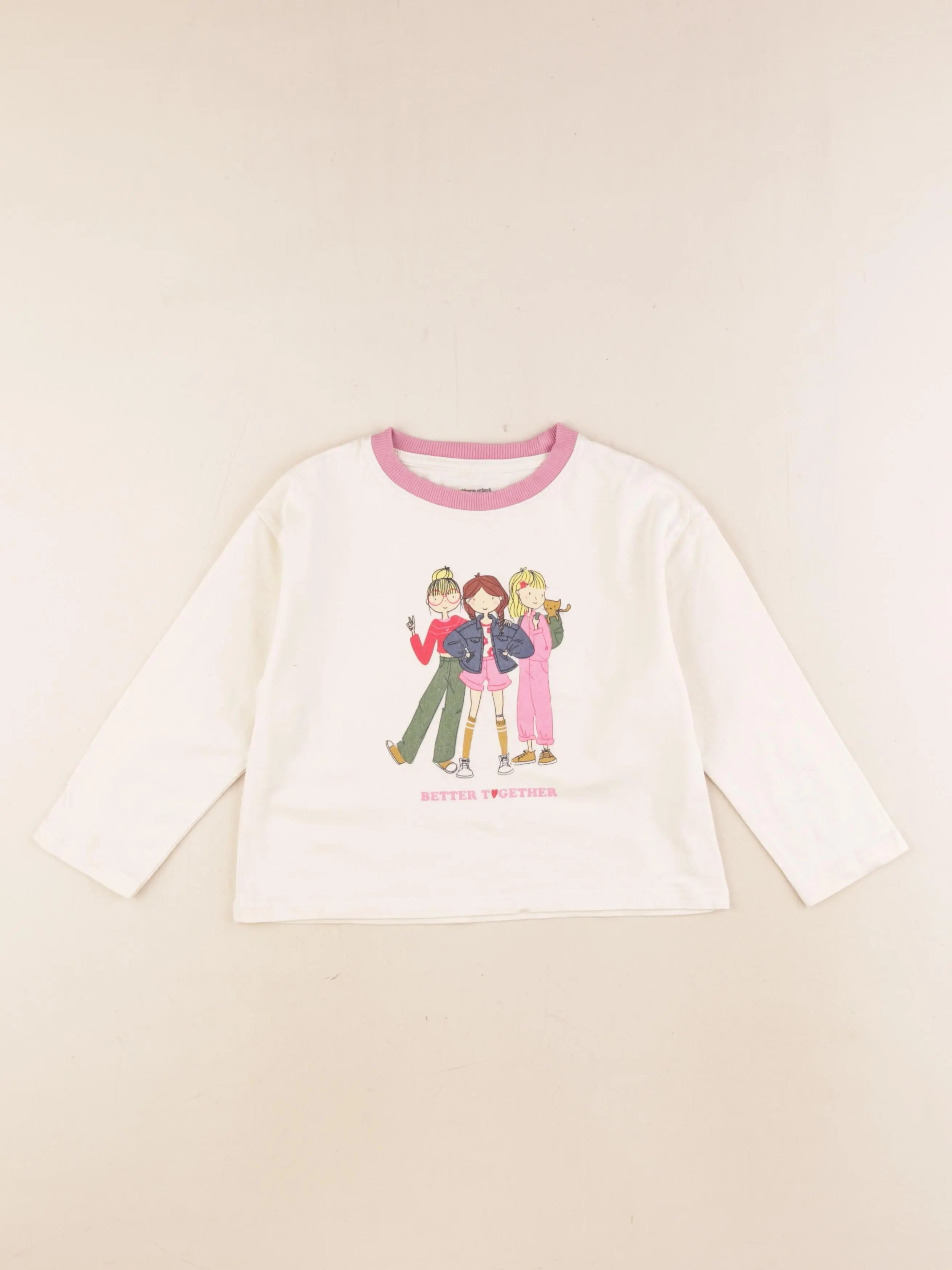 Vertbaudet - tee-shirt beige - 4 ans