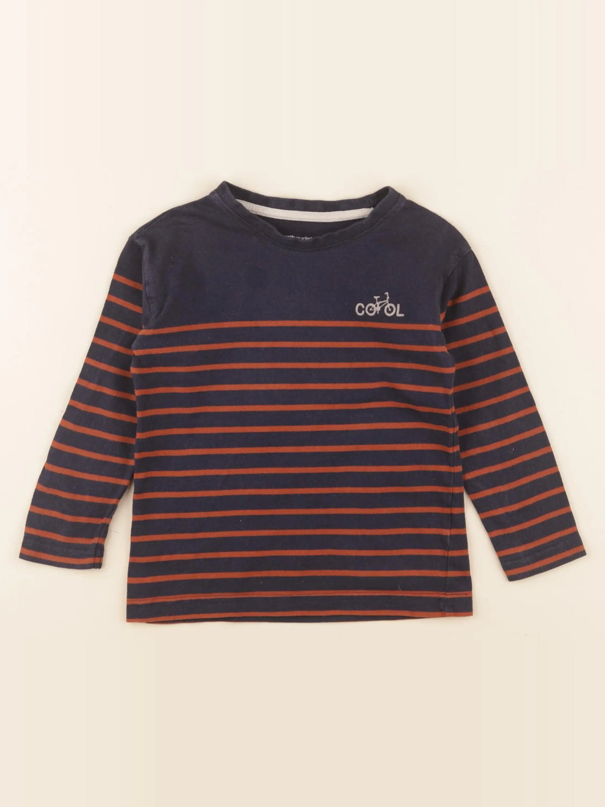 Vertbaudet - tee-shirt bleu, rouge - 4 ans