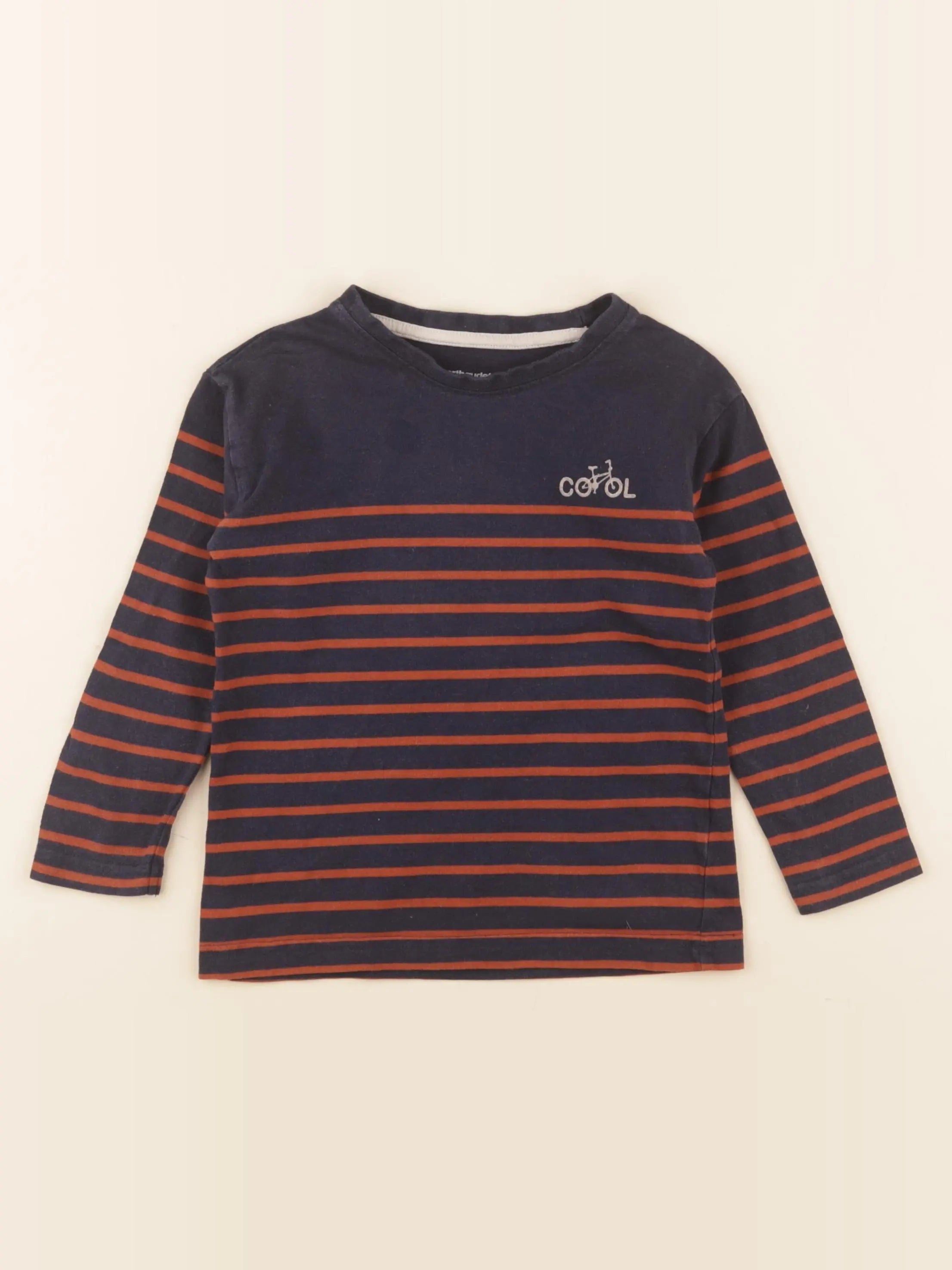 Vertbaudet - tee-shirt bleu, rouge - 4 ans