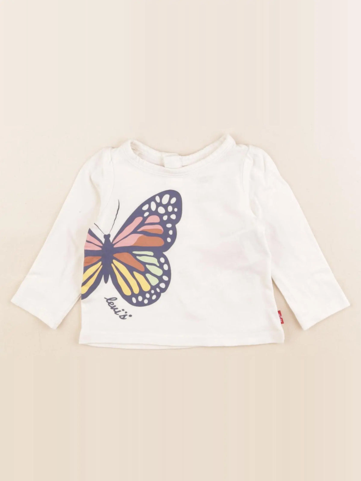 John Lewis - tee-shirt beige - 3 mois