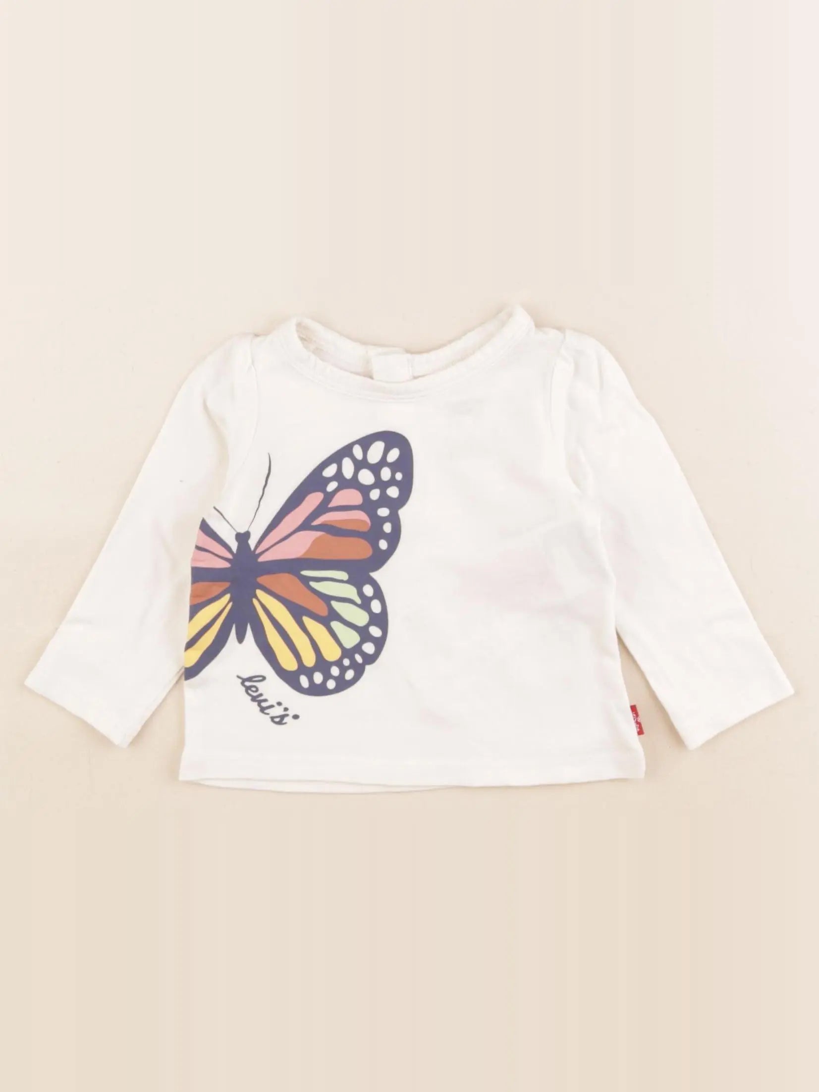 John Lewis - tee-shirt beige - 3 mois