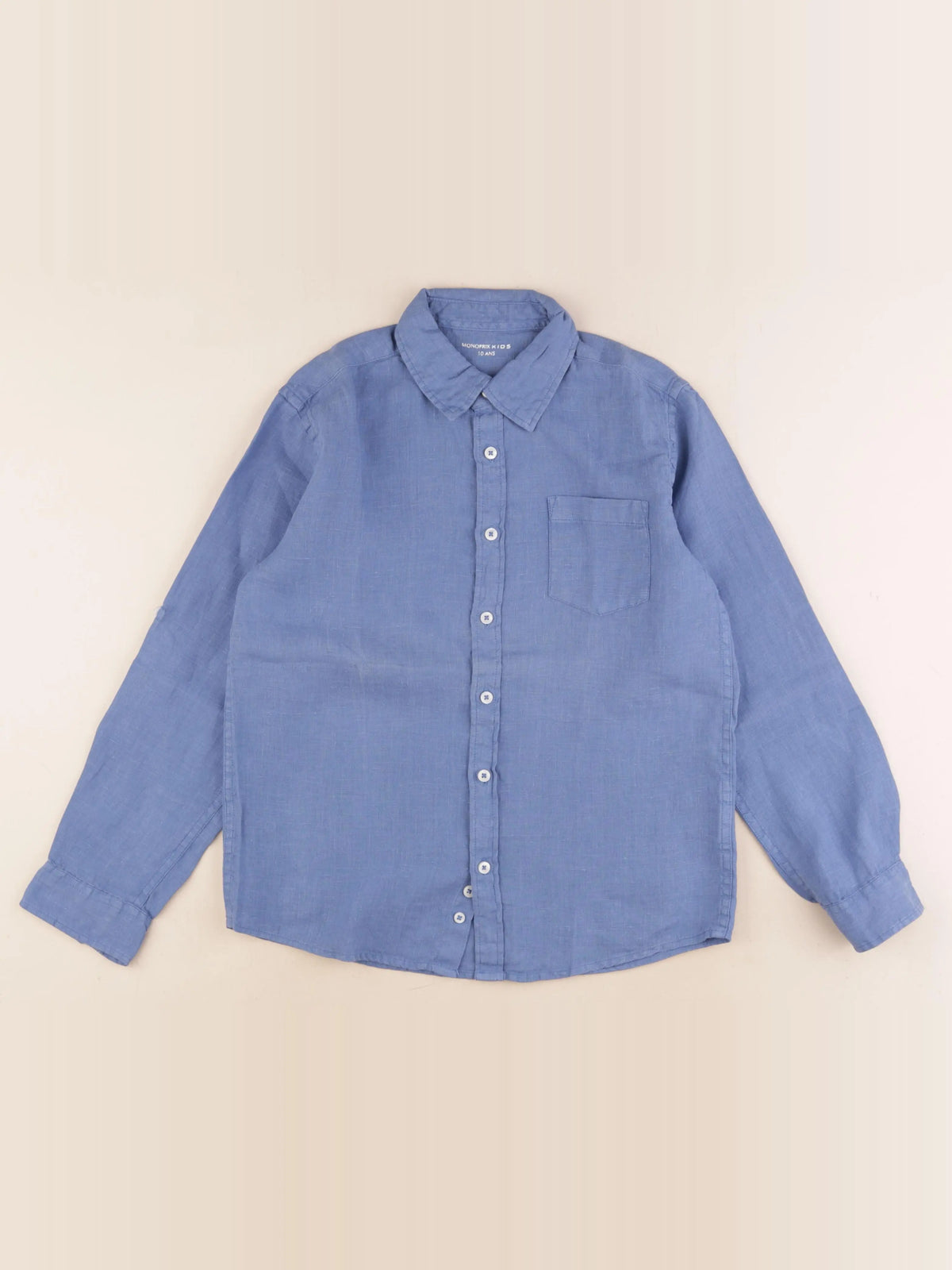 Monoprix - chemise bleu - 10 ans