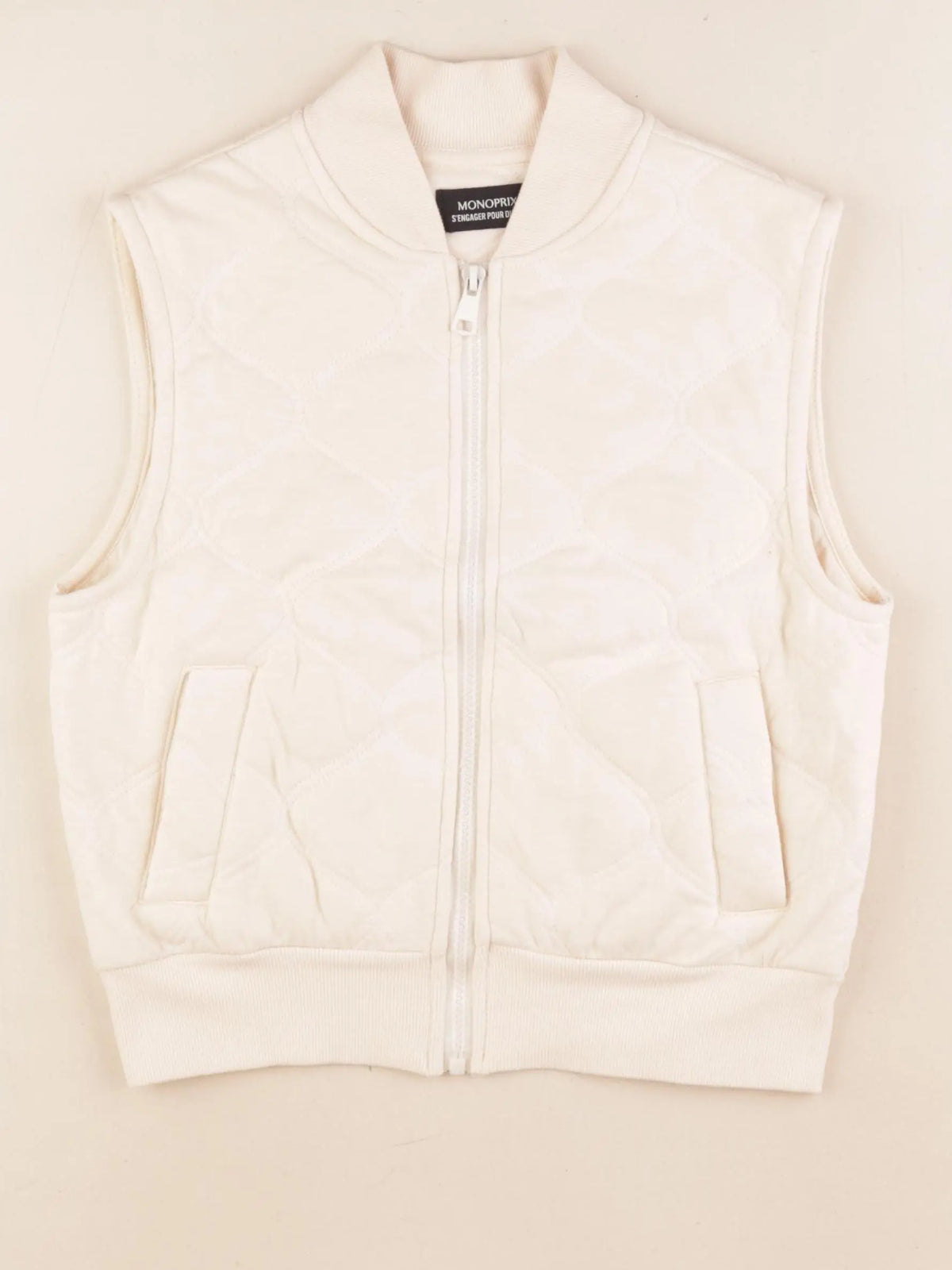 Monoprix - sweat beige - 10 ans