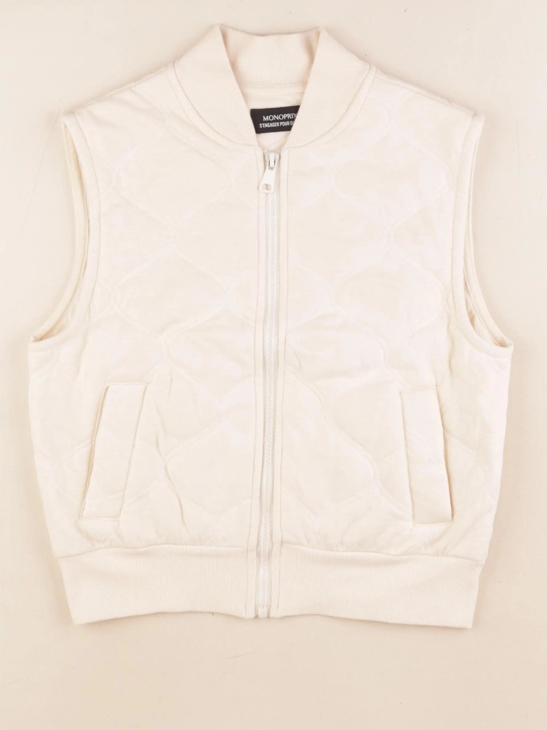 Monoprix - sweat beige - 10 ans