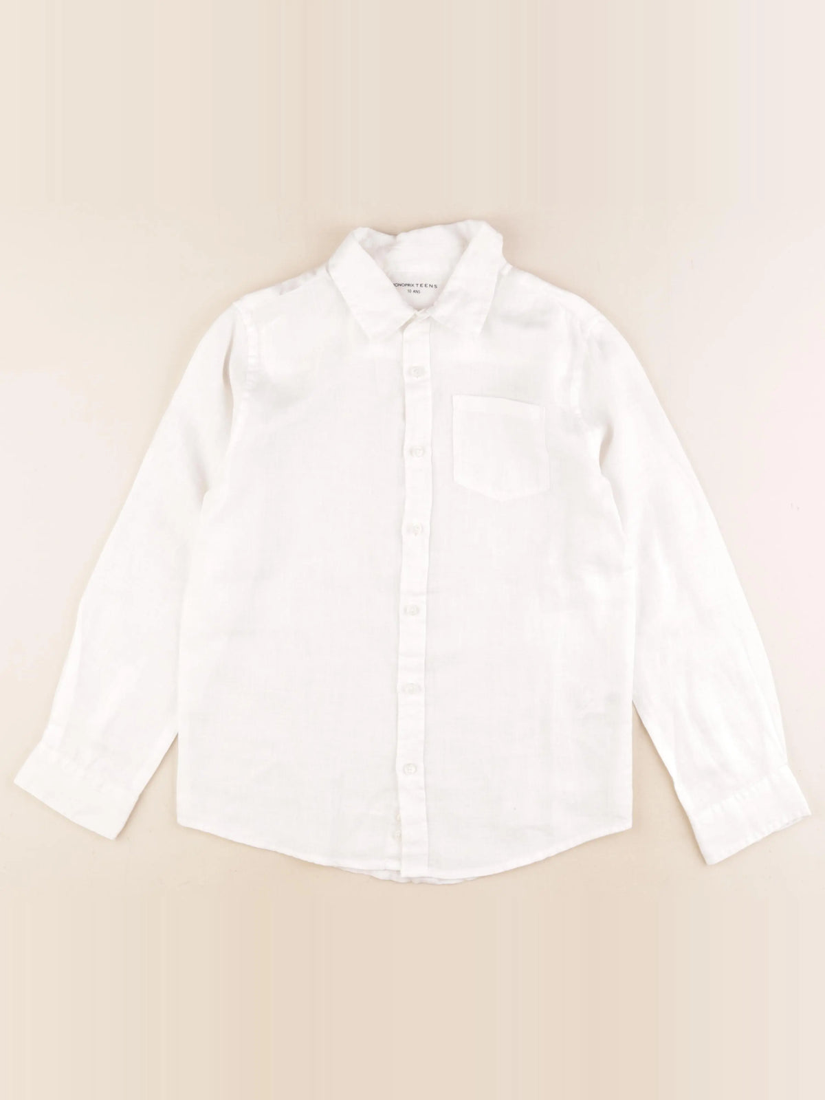 Monoprix - chemise blanc - 10 ans