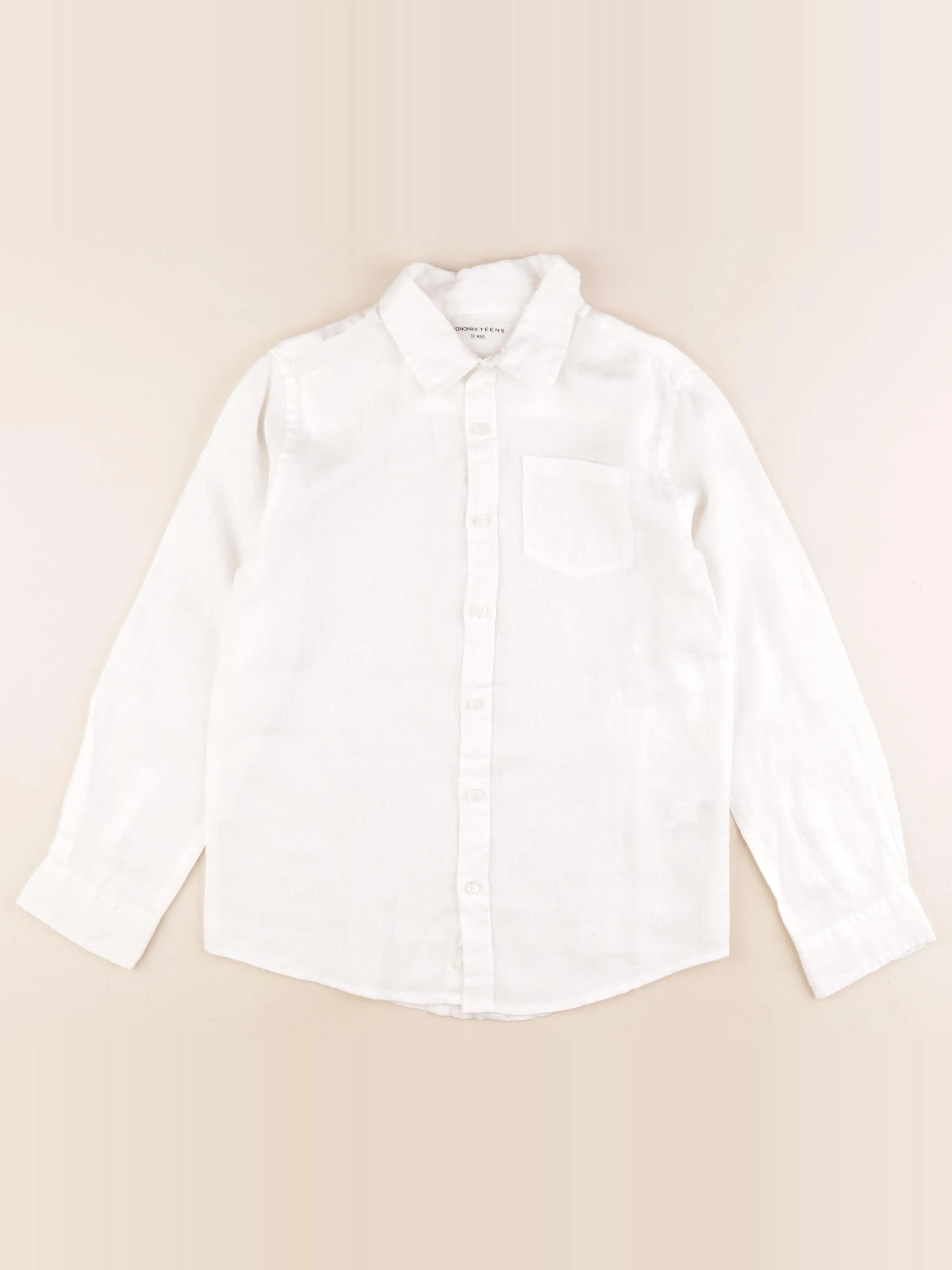 Monoprix - chemise blanc - 10 ans