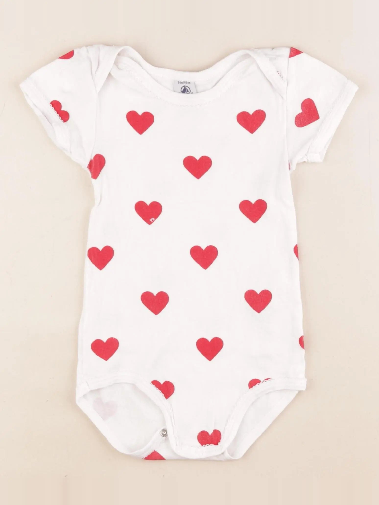 Petit Bateau - body rouge - 36 mois