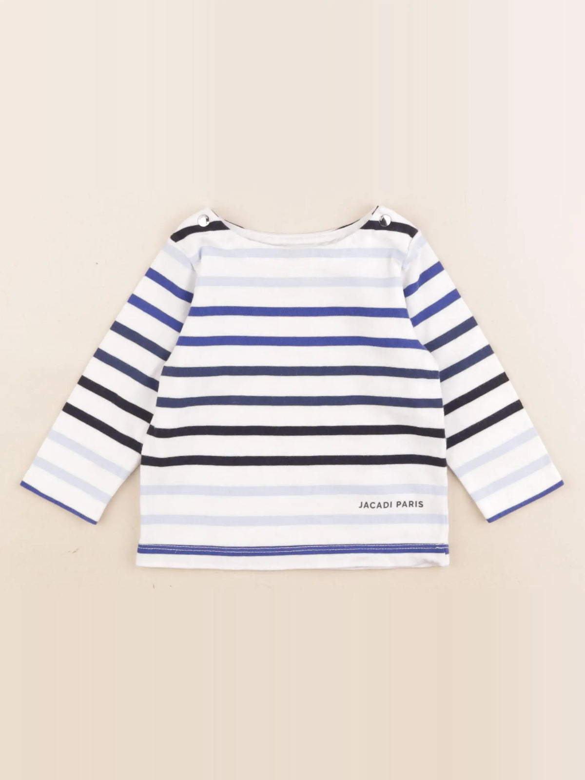 Jacadi - tee-shirt blanc, bleu - 12 mois
