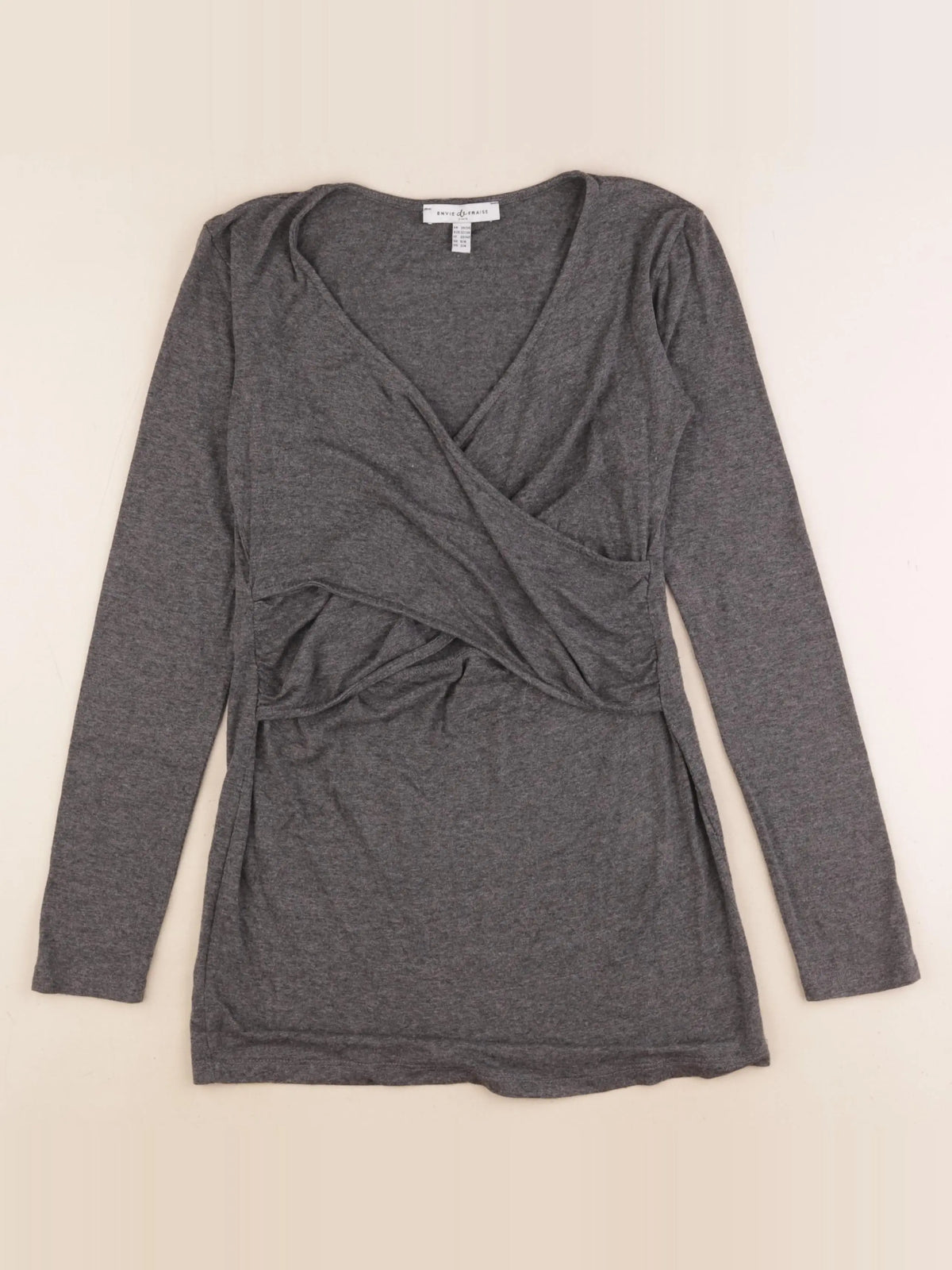 Envie de fraise - tee-shirt allaitement gris - 34 à 36