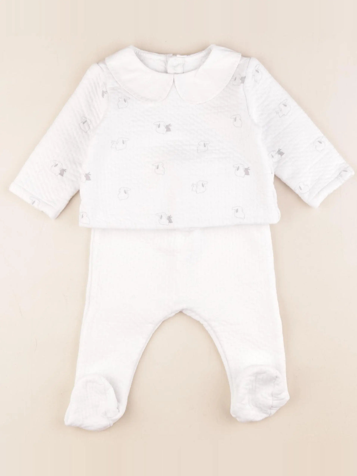 Jacadi - ensemble blanc - 12 mois