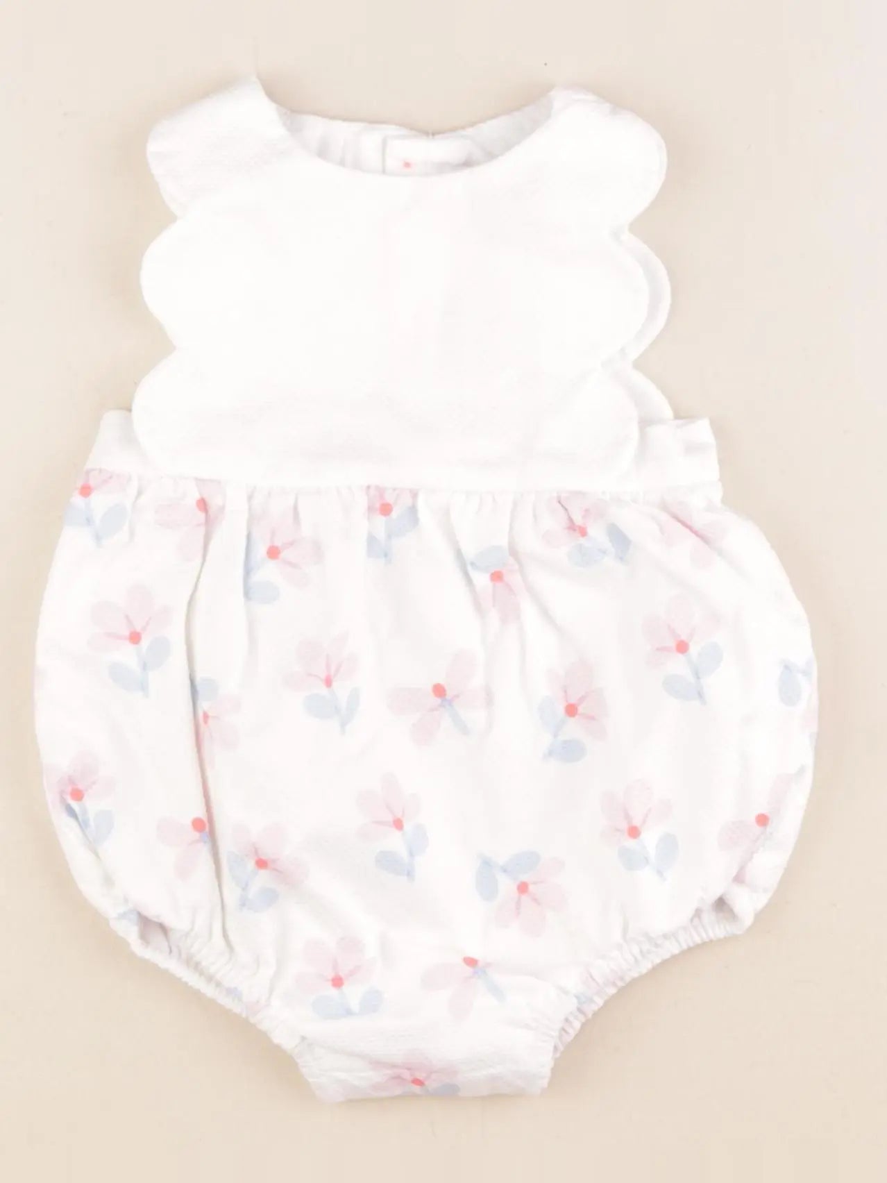 Jacadi - combinaison blanc, bleu - 12 mois