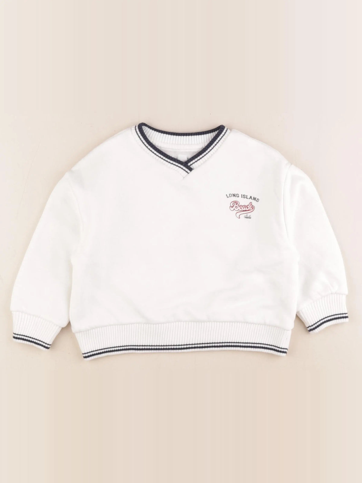 Vertbaudet - sweat imprimé au dos blanc - 3 ans