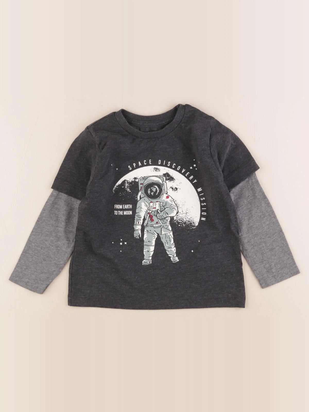 Vertbaudet - tee-shirt gris - 3 ans