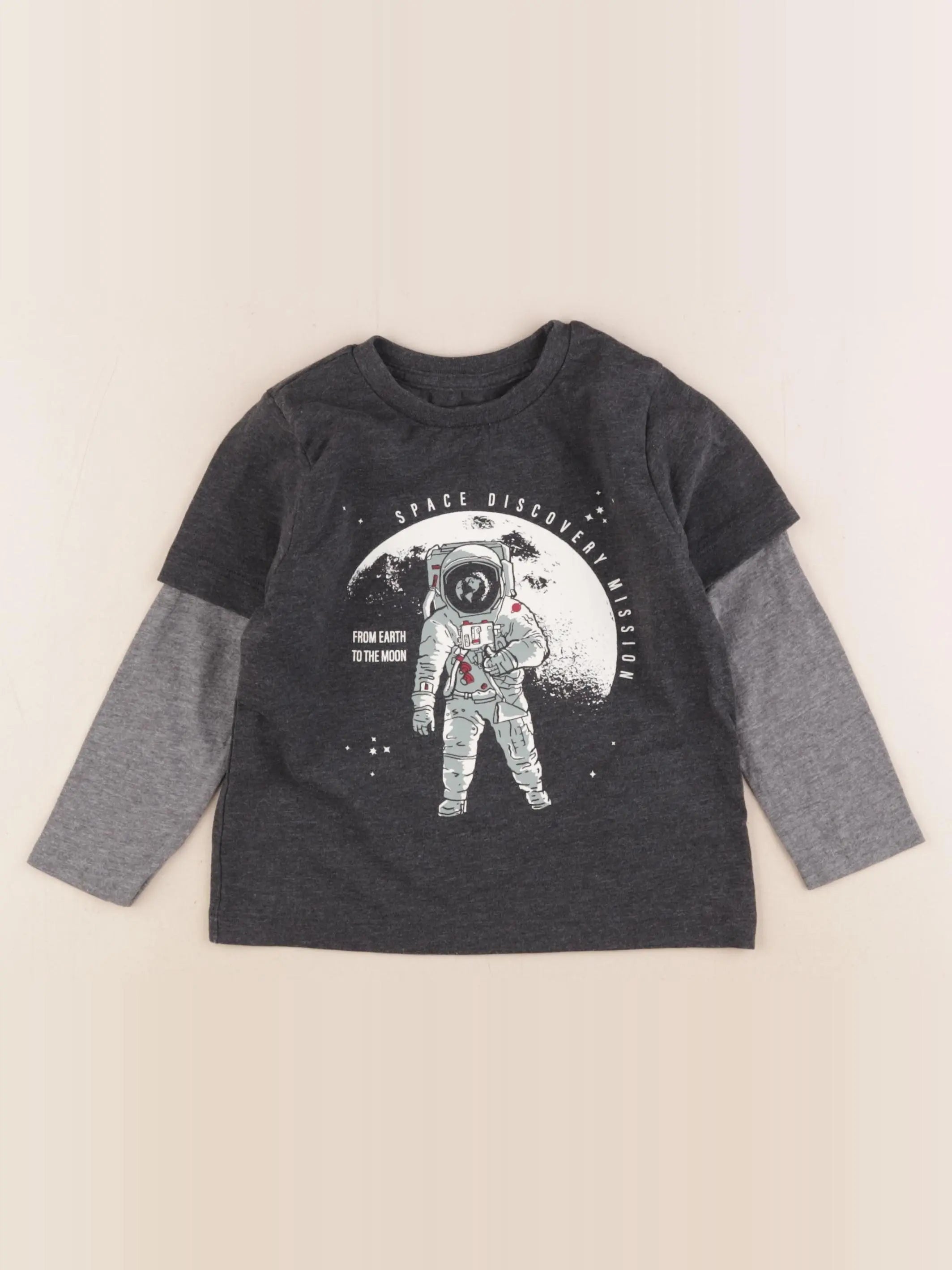 Vertbaudet - tee-shirt gris - 3 ans