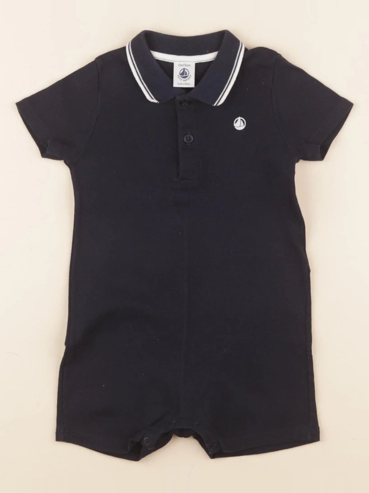 Petit Bateau - combinaison bleu - 12 mois